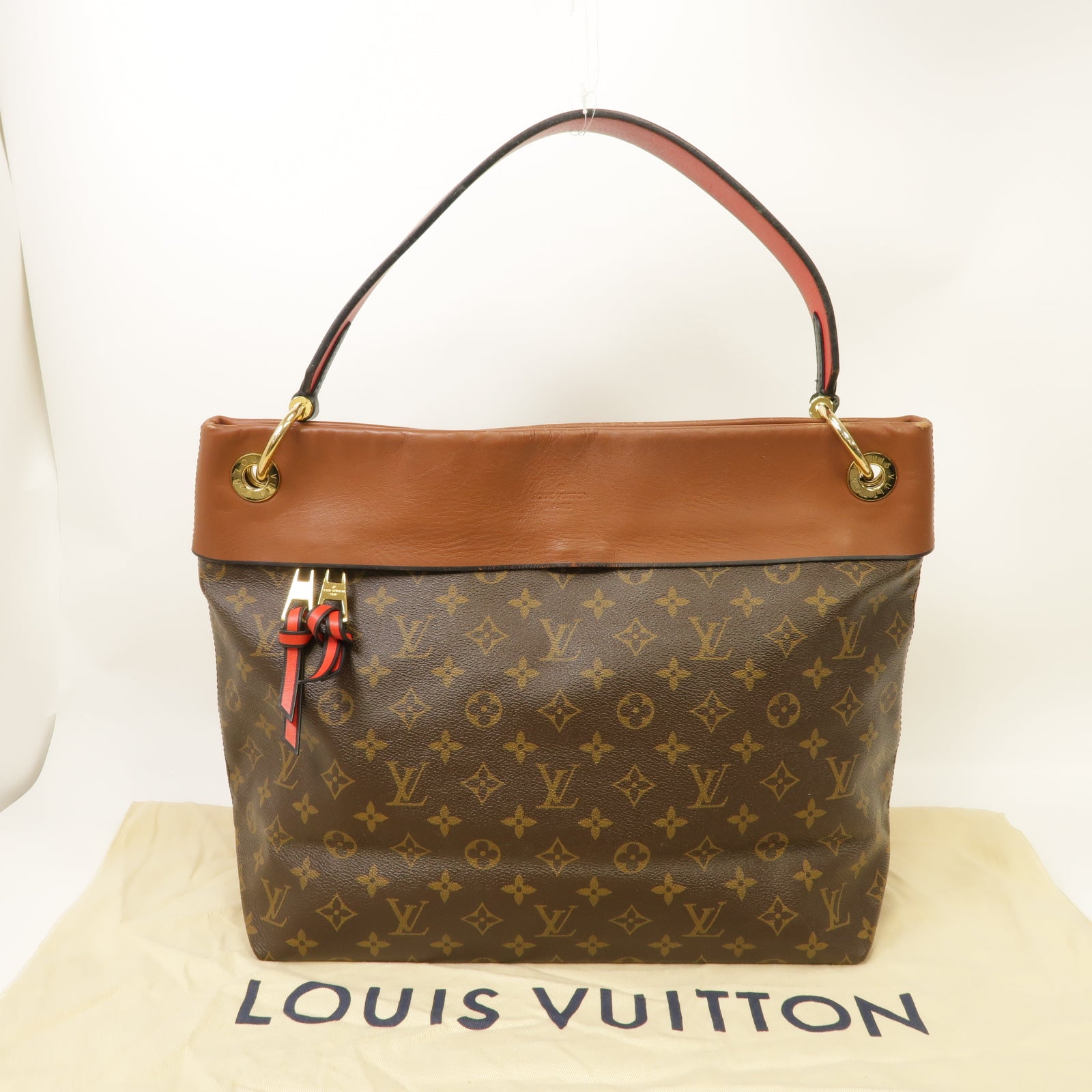 LOUIS VUITTON 【激減優惠】Monogram Tuileries Hobo金扣肩背袋啡色