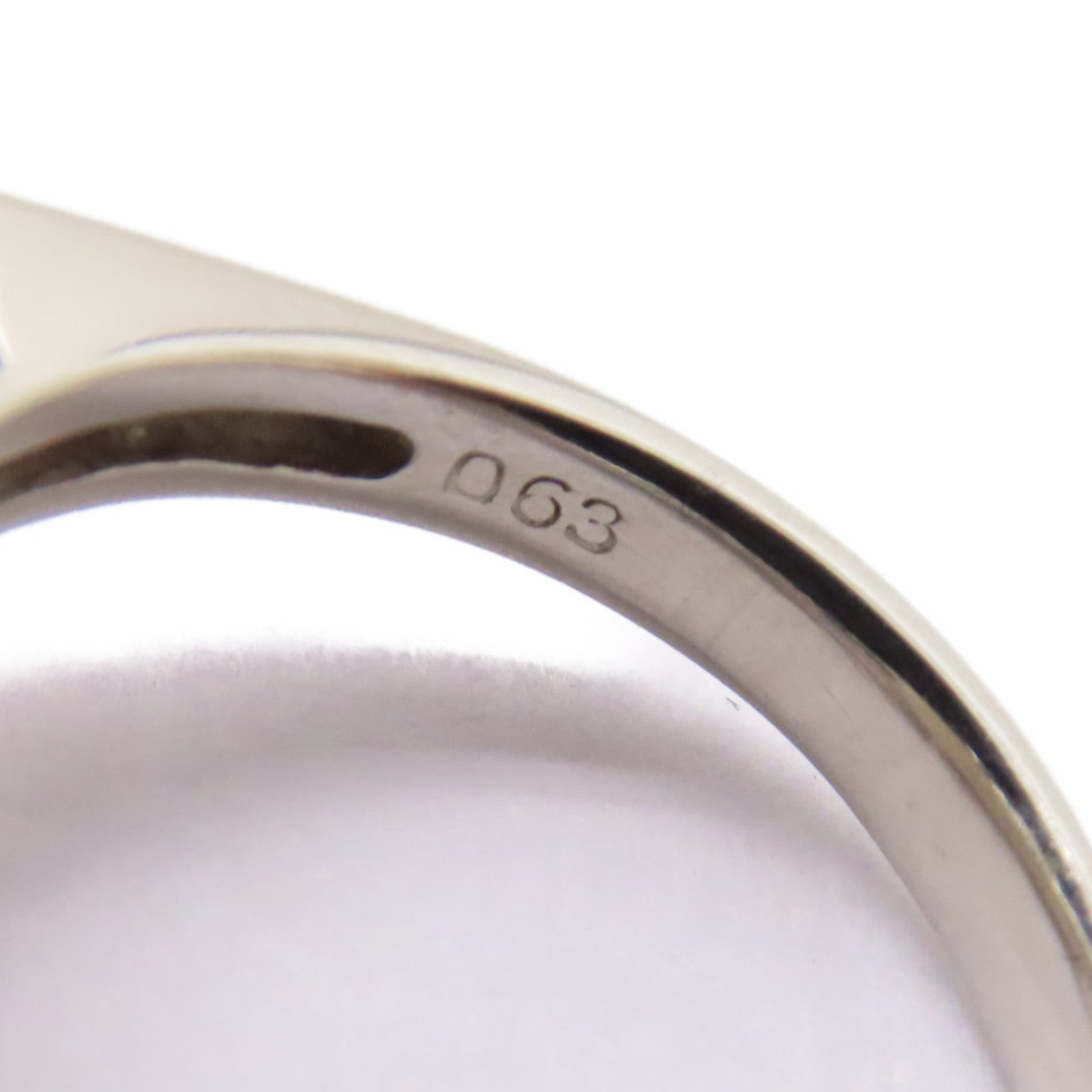 JEWELRY PT900鉑金Coral Stone Ring 0.63ct珊瑚石戒指US#6