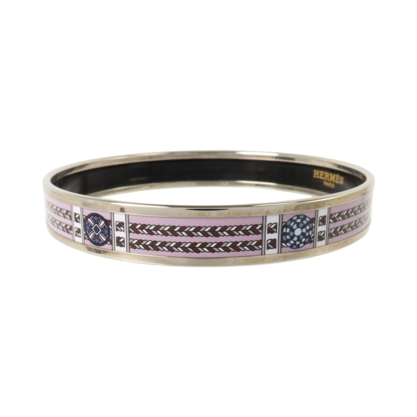 HERMES 金屬/琺瑯Narrow Enamel Bangle手鐲