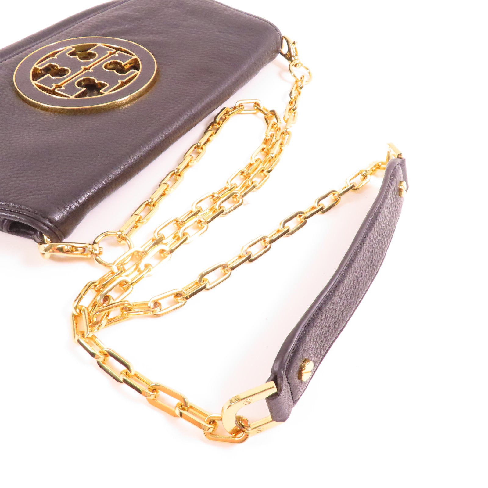 Tory Burch 牛皮皮革Shoulder Bag金扣鏈帶肩背袋