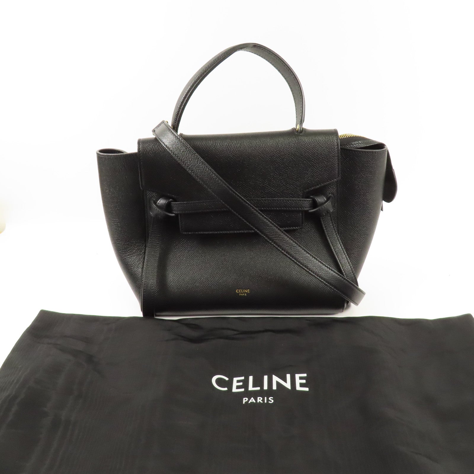 CELINE 牛皮皮革Mirco Belt Bag金扣手挽肩背兩用袋