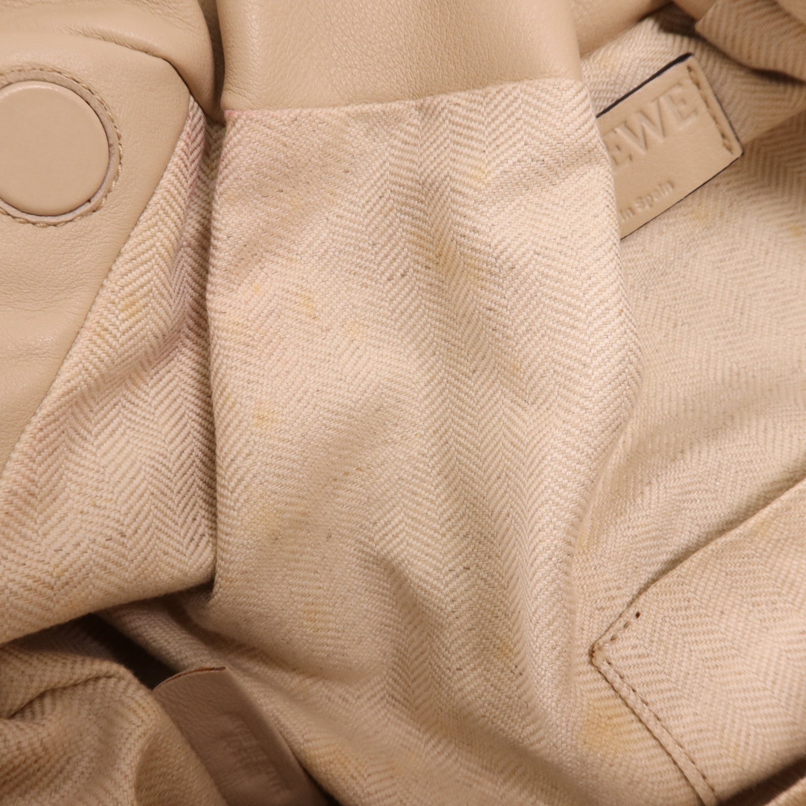 LOEWE 皮革Bounce Bag銀扣手挽肩背兩用袋