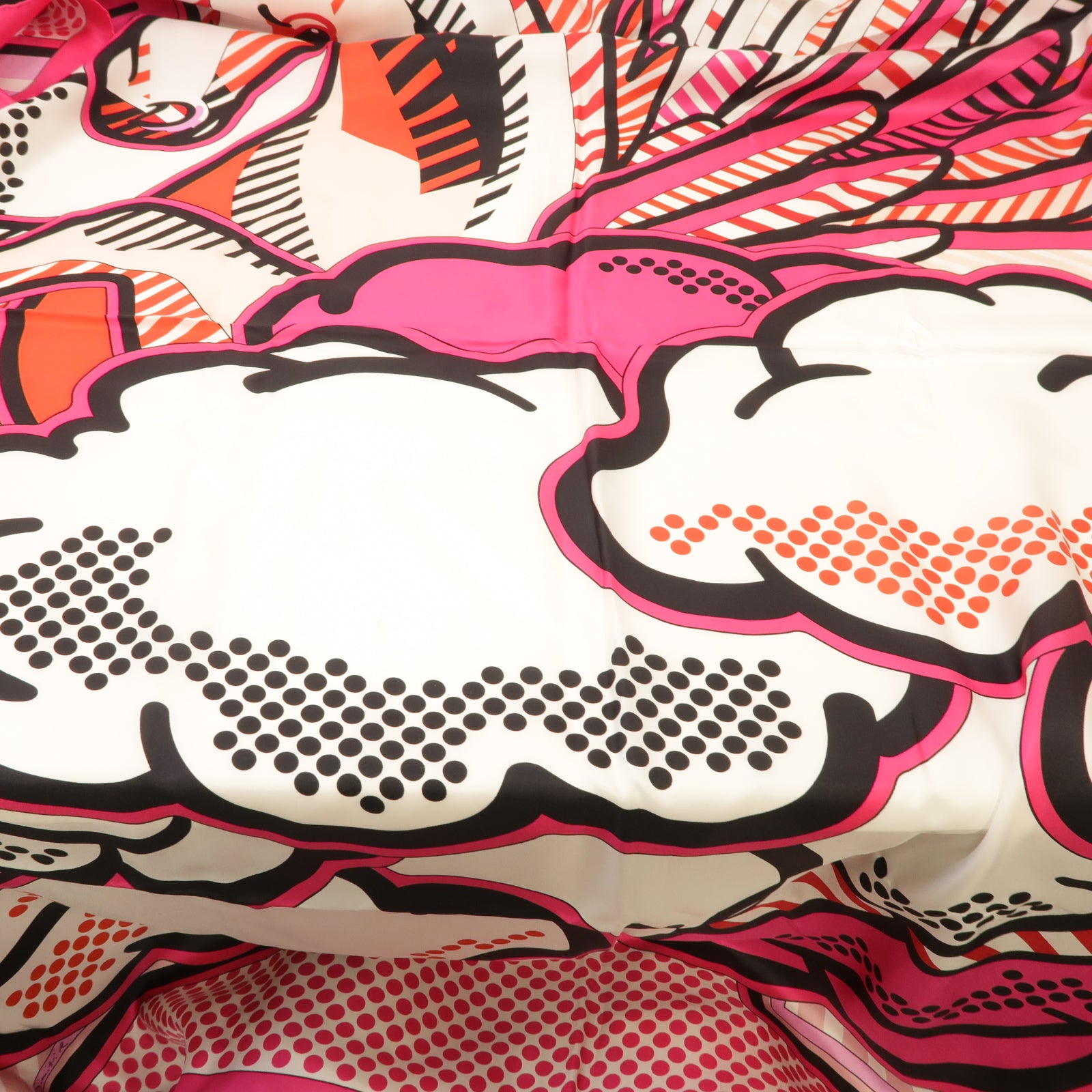 HERMES 絲質Scarf 140圍巾粉紅色