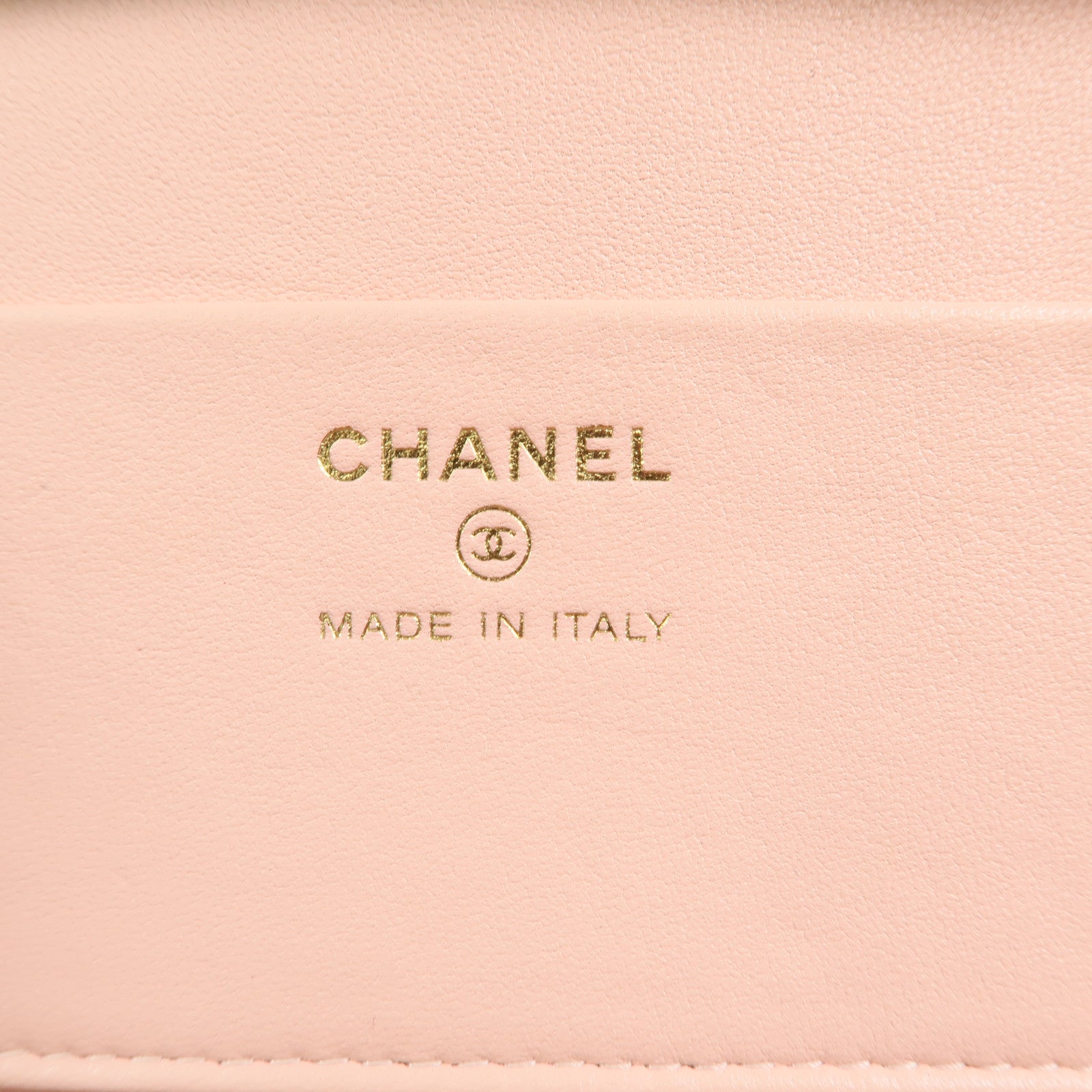 CHANEL 羊皮皮革Vanity Case鏈帶肩背袋