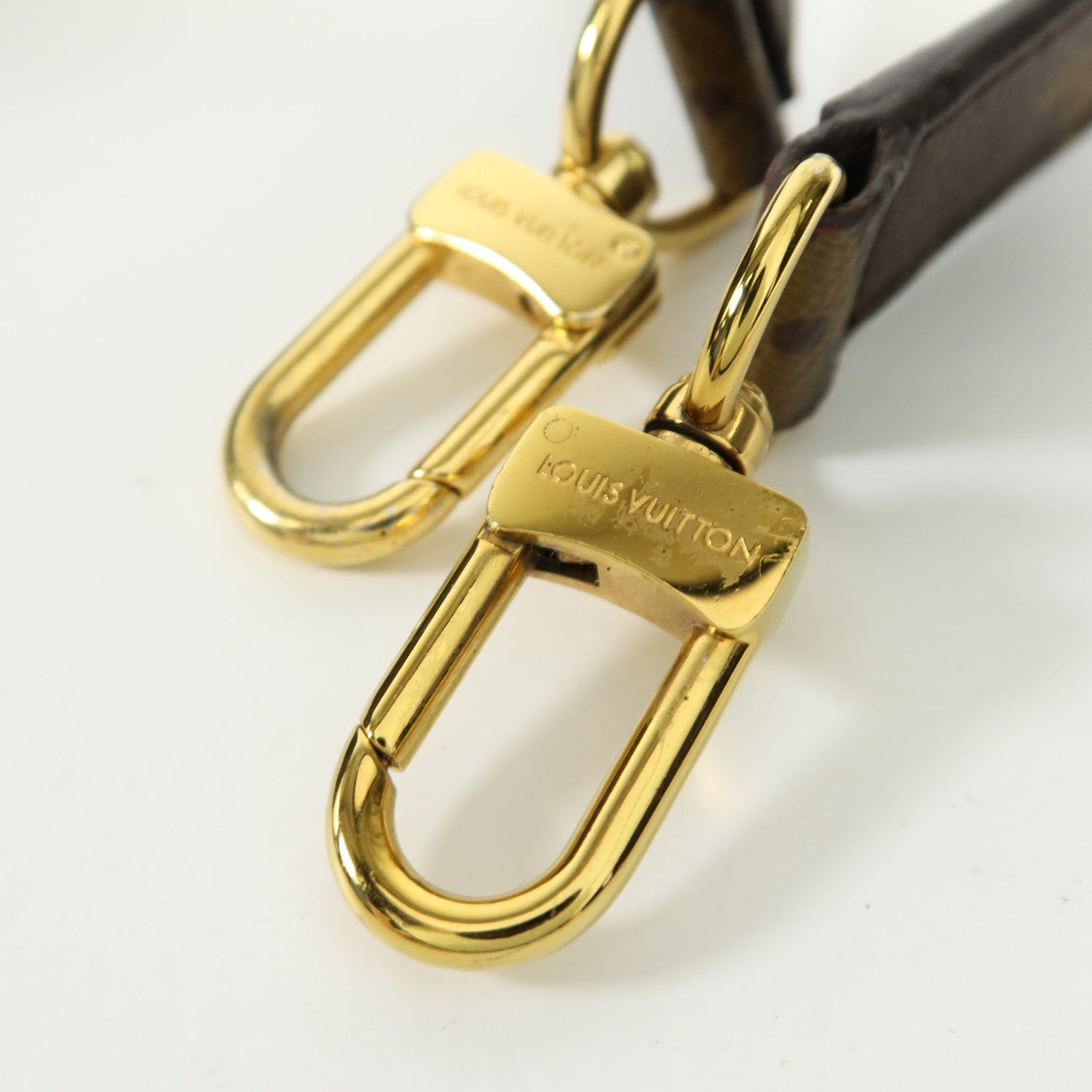 LOUIS VUITTON Monogram Pallas金扣手挽肩背兩用袋棕色/紅色