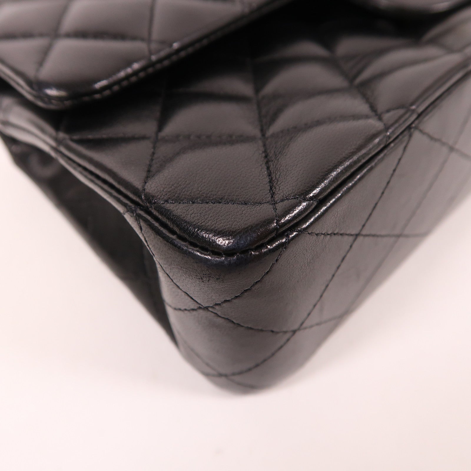 CHANEL 羊皮皮革Classic 25銀扣鏈帶肩背袋