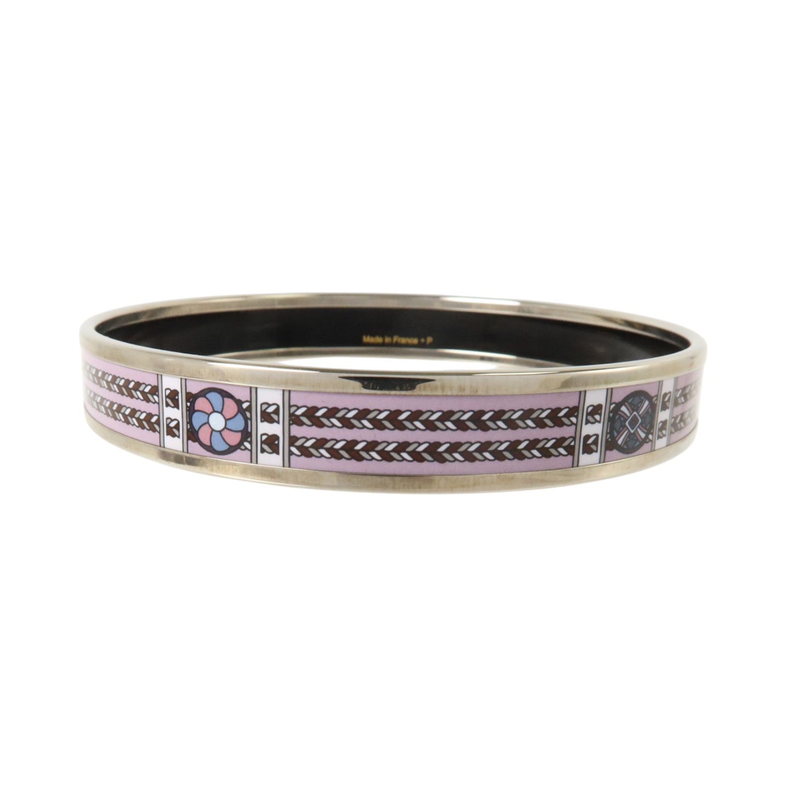 HERMES 金屬/琺瑯Narrow Enamel Bangle手鐲