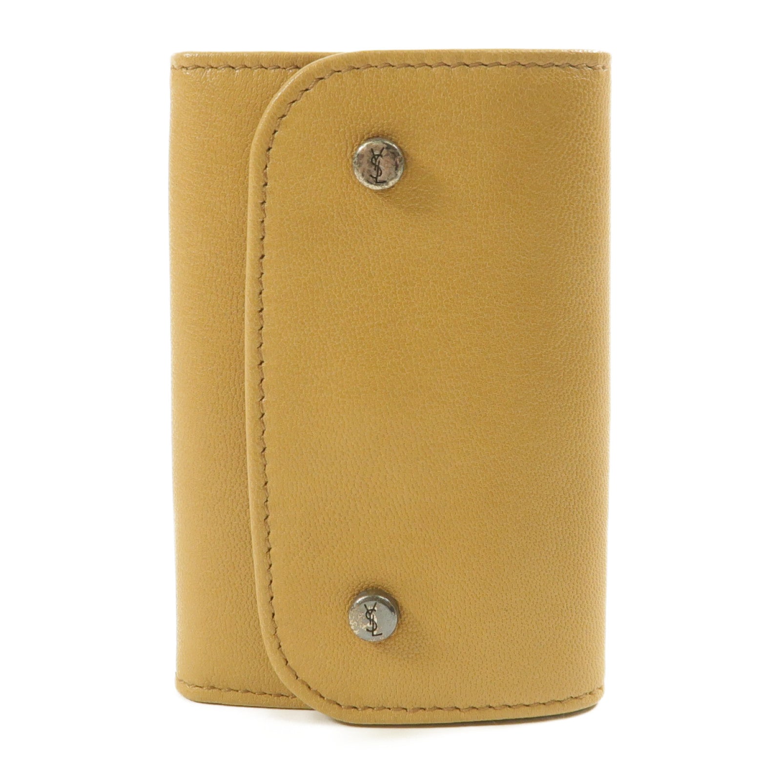 SAINT LAURENT 牛皮皮革Key Case銀扣鎖匙包