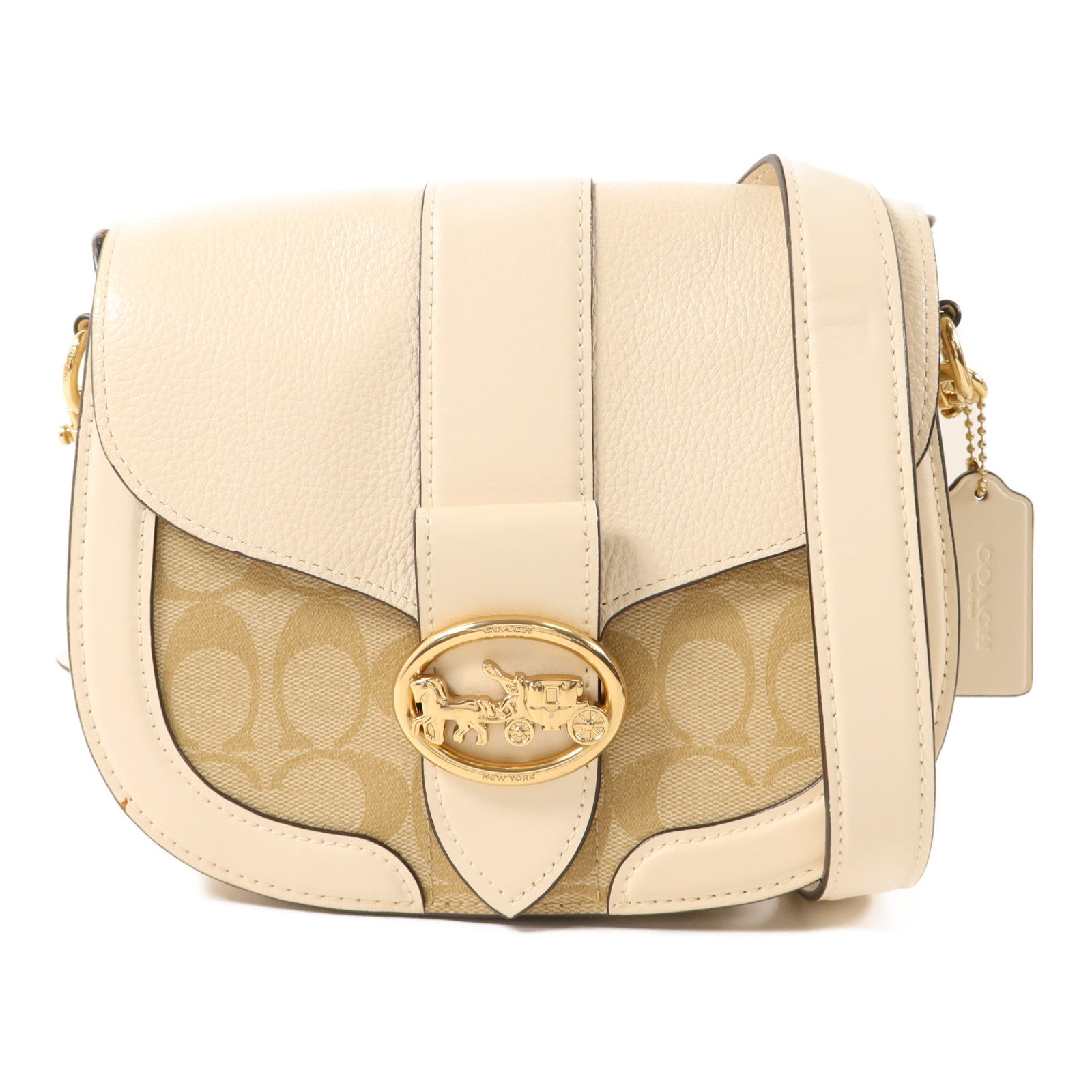 COACH 牛皮皮革Shoulder Bag金扣肩背袋