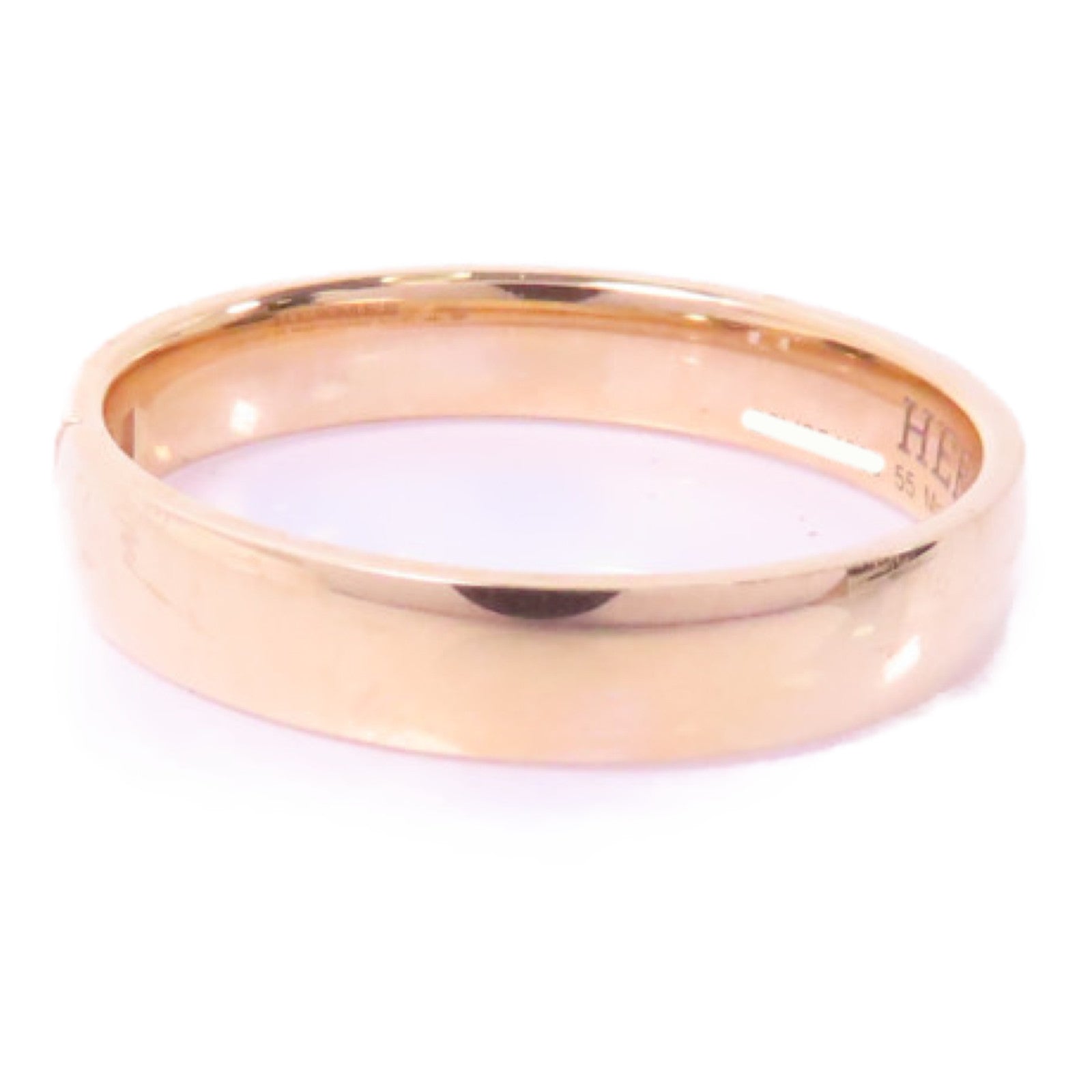 HERMES 18K玫瑰金Herakles Ring 0.03ct鑽石戒指Hermes#55 US#7.25