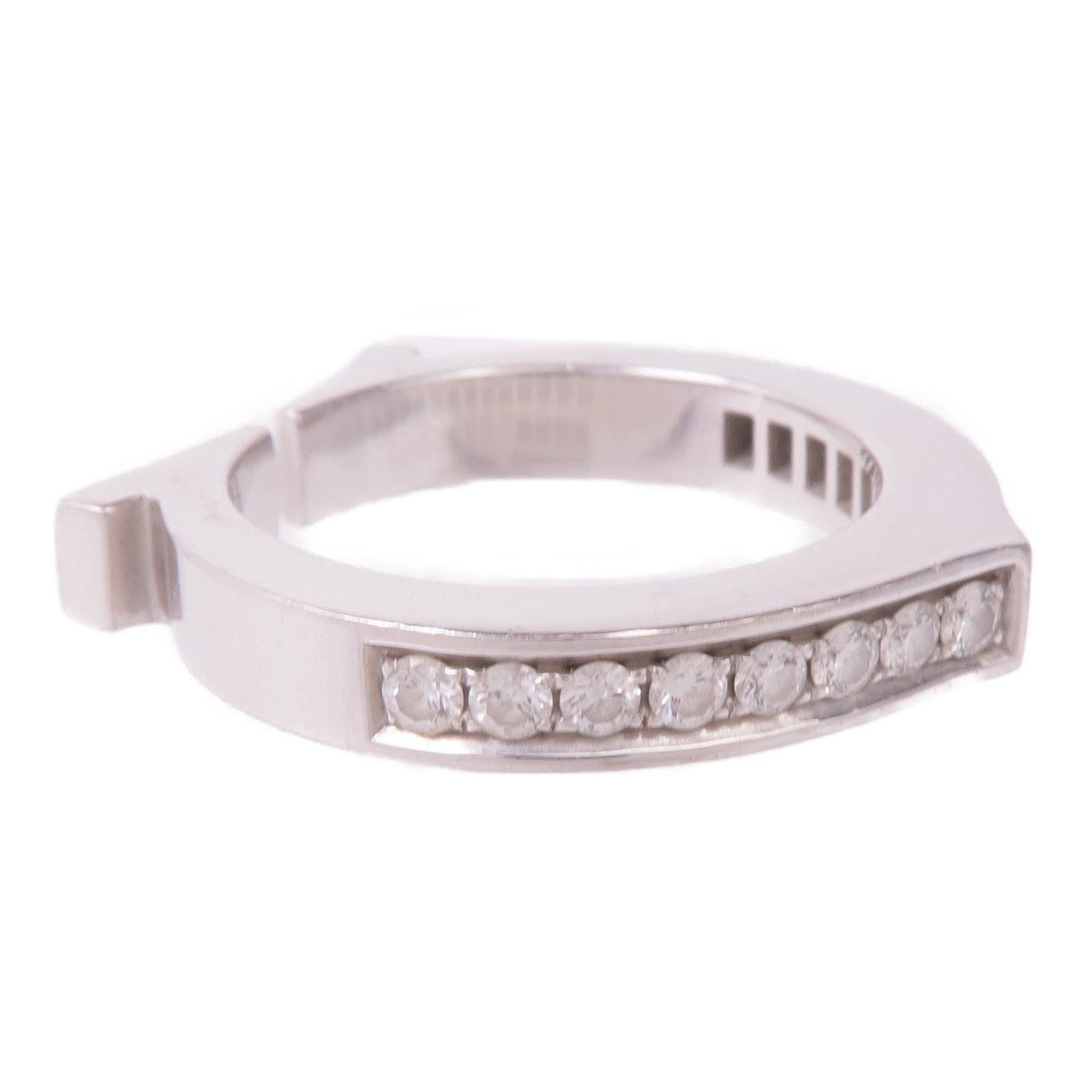 CARTIER 18K白金C Ring鑽石戒指Cartier#53/US#6.25