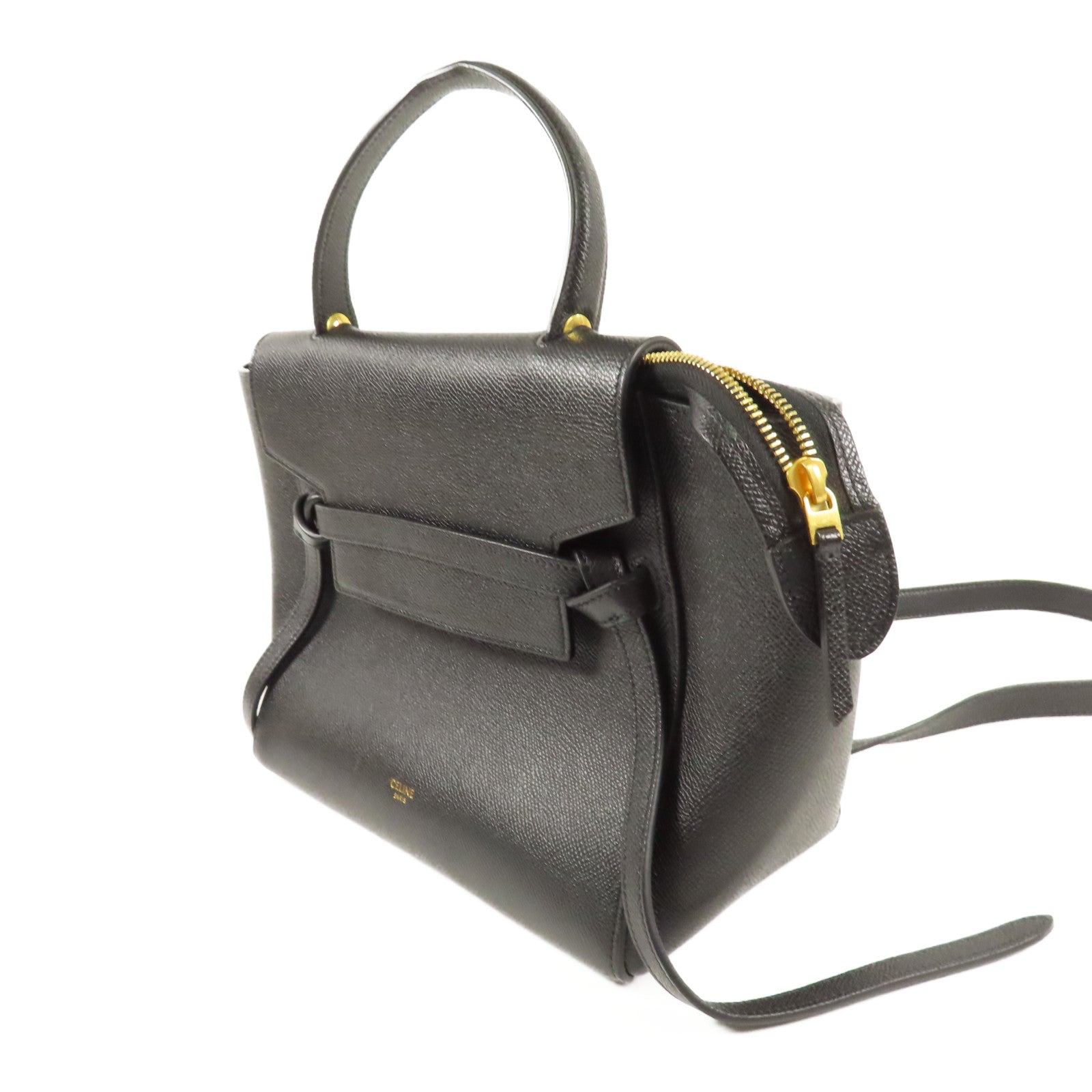 CELINE 牛皮皮革Mirco Belt Bag金扣手挽肩背兩用袋