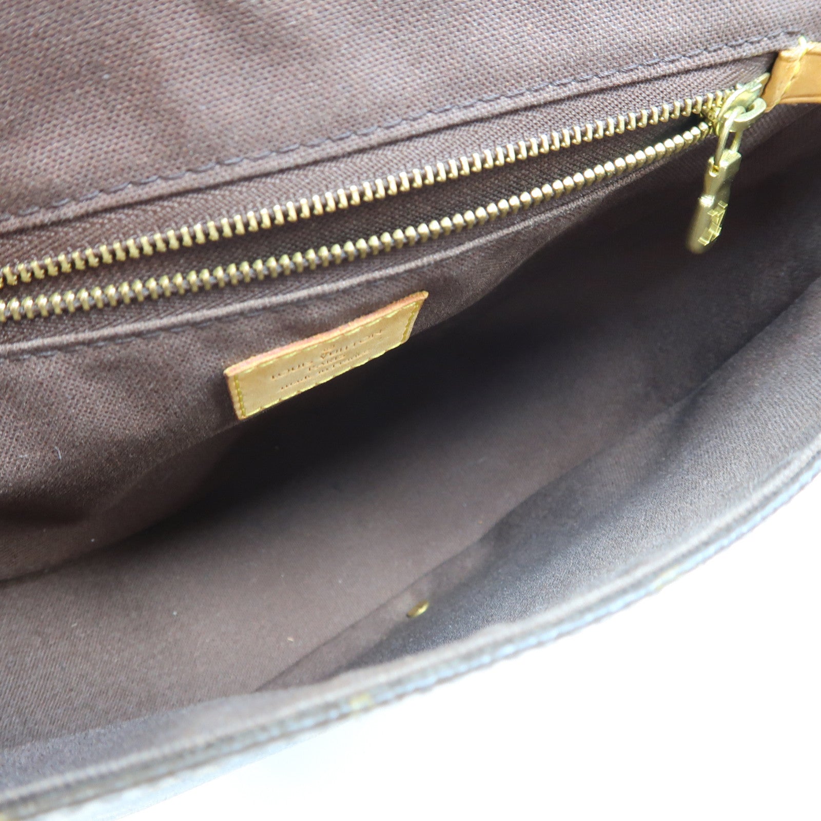 LOUIS VUITTON Monogram Chantilly PM金扣肩背袋啡色