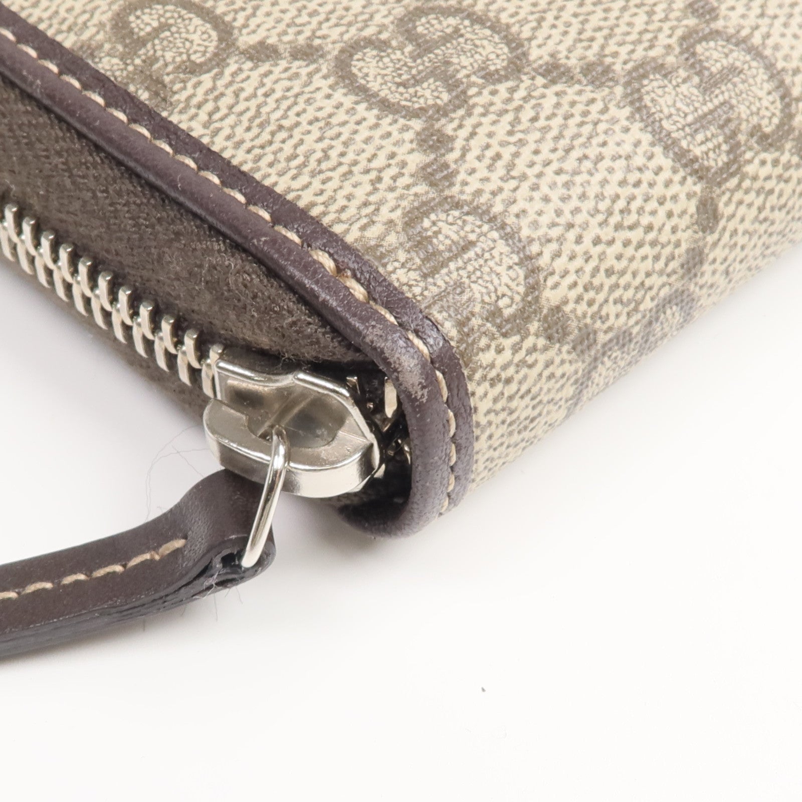 GUCCI 塗層帆布Long Wallet銀扣長錢包