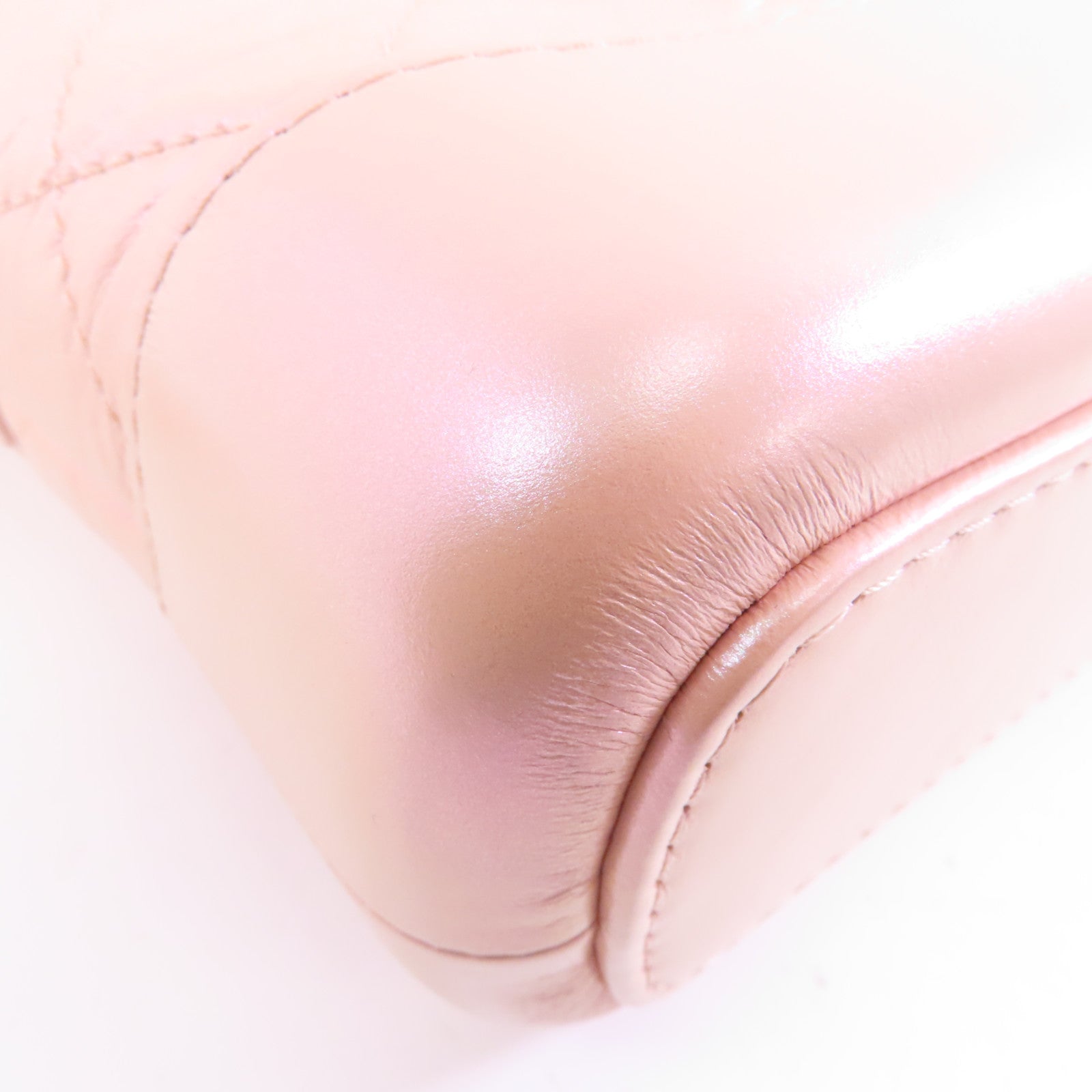 CHANEL Aged Calf皮革Gabrielle Small金扣/銀扣鏈帶肩背袋粉紅色