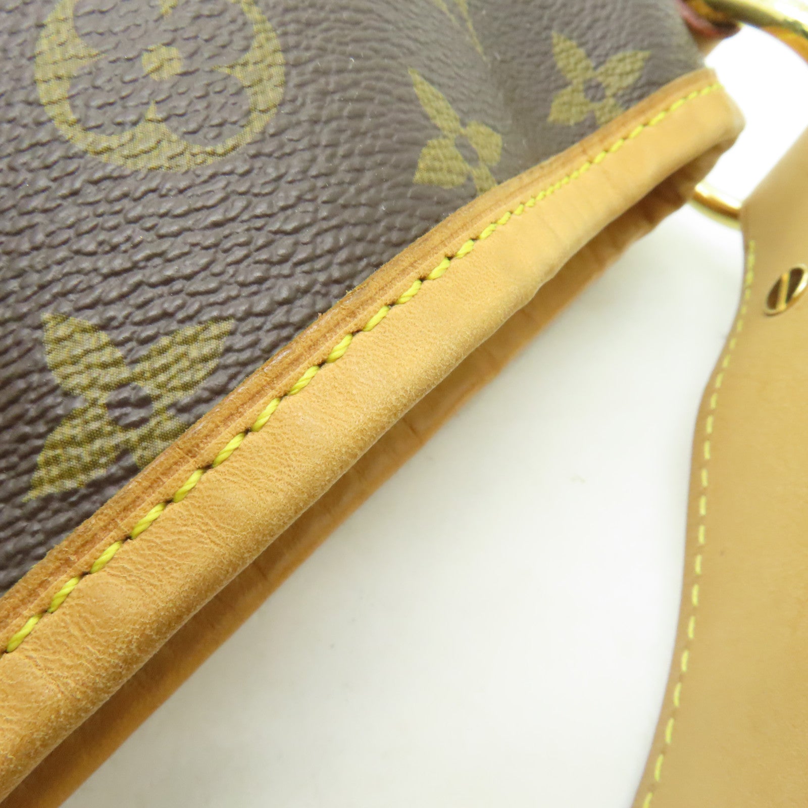 LOUIS VUITTON Monogram Delightful PM金扣肩背袋棕色