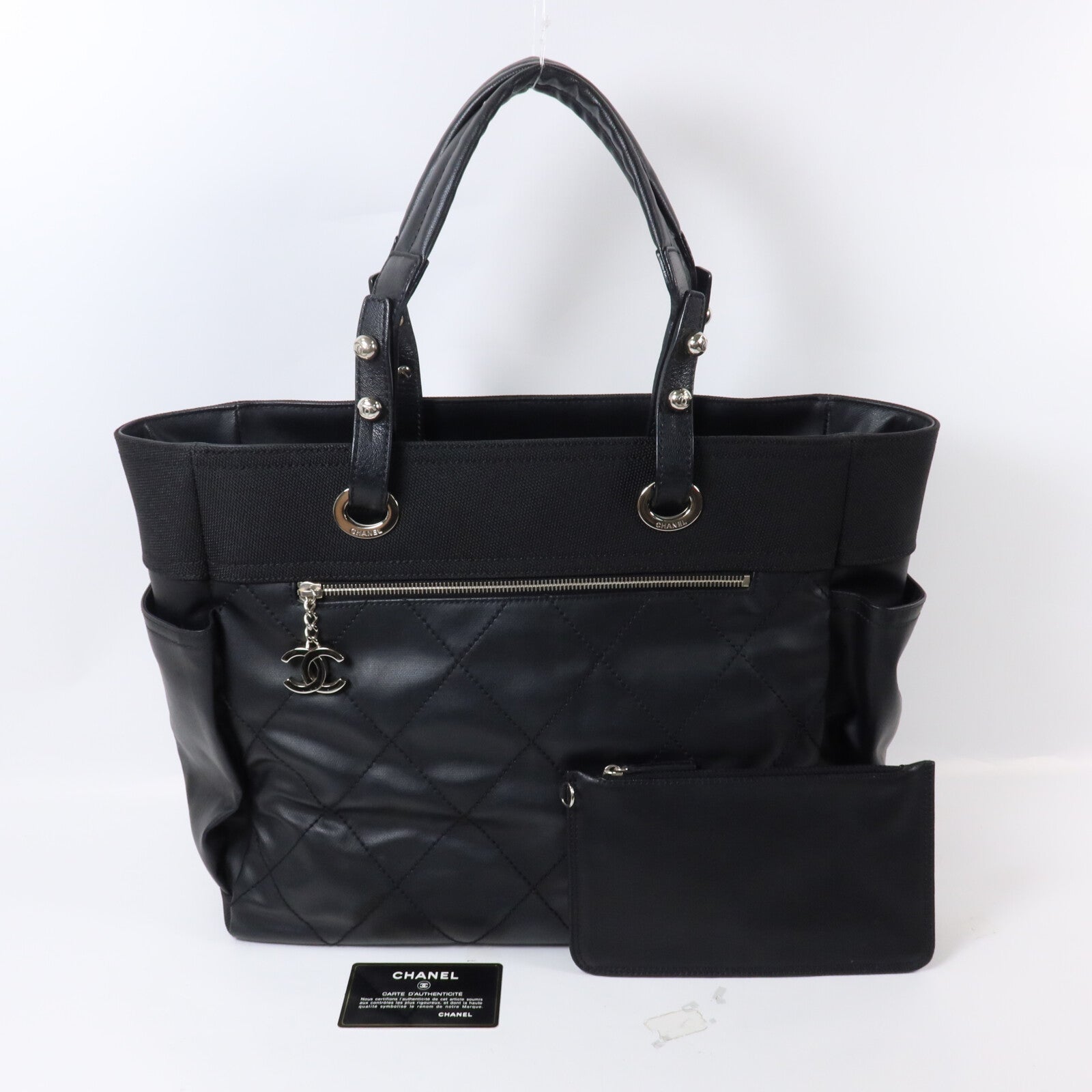 CHANEL 塗層帆布Paris Biarritz手挽袋