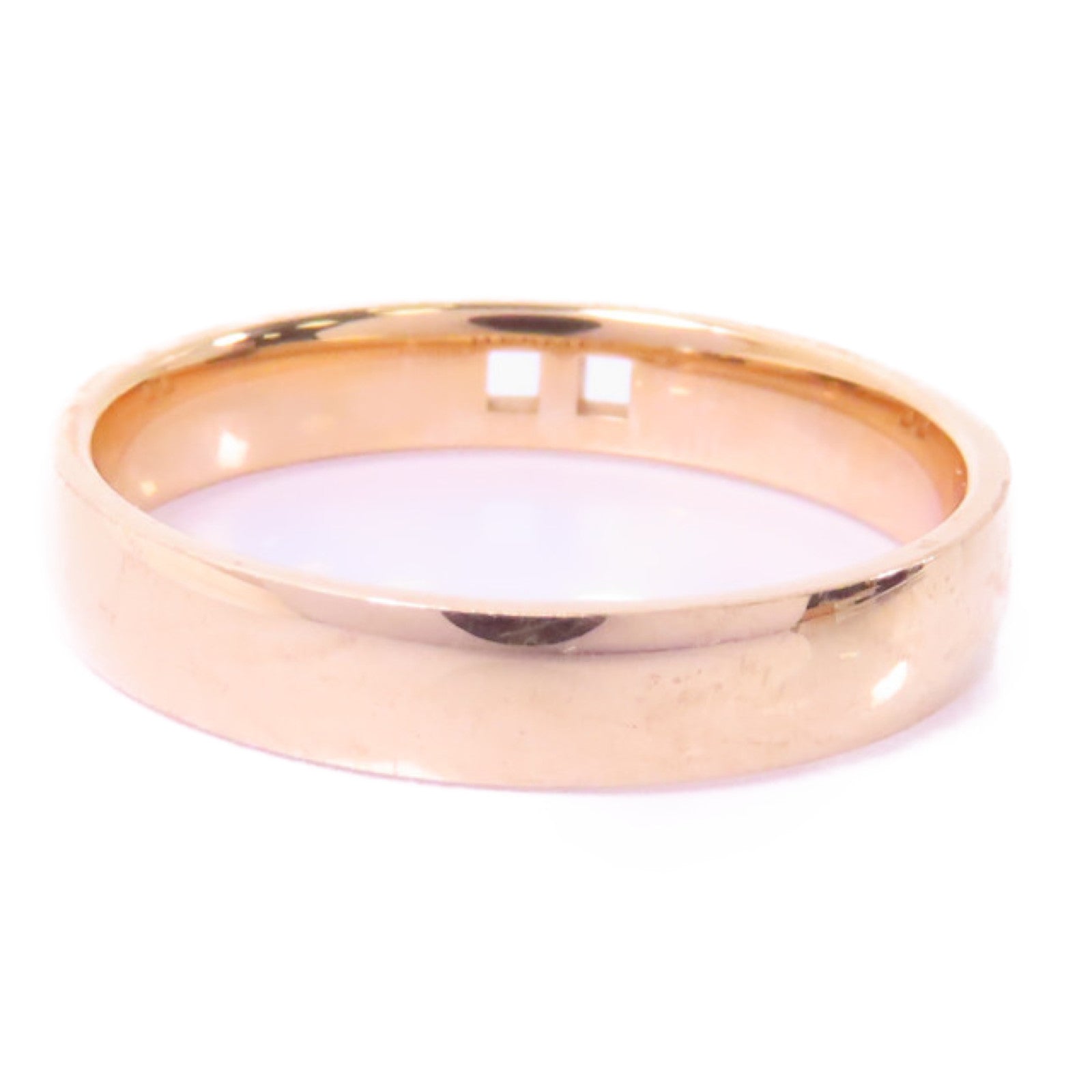 HERMES 18K玫瑰金Herakles Ring 0.03ct鑽石戒指Hermes#55 US#7.25