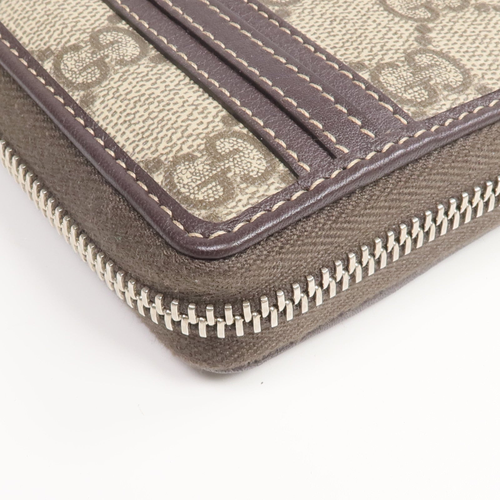 GUCCI 塗層帆布Long Wallet銀扣長錢包