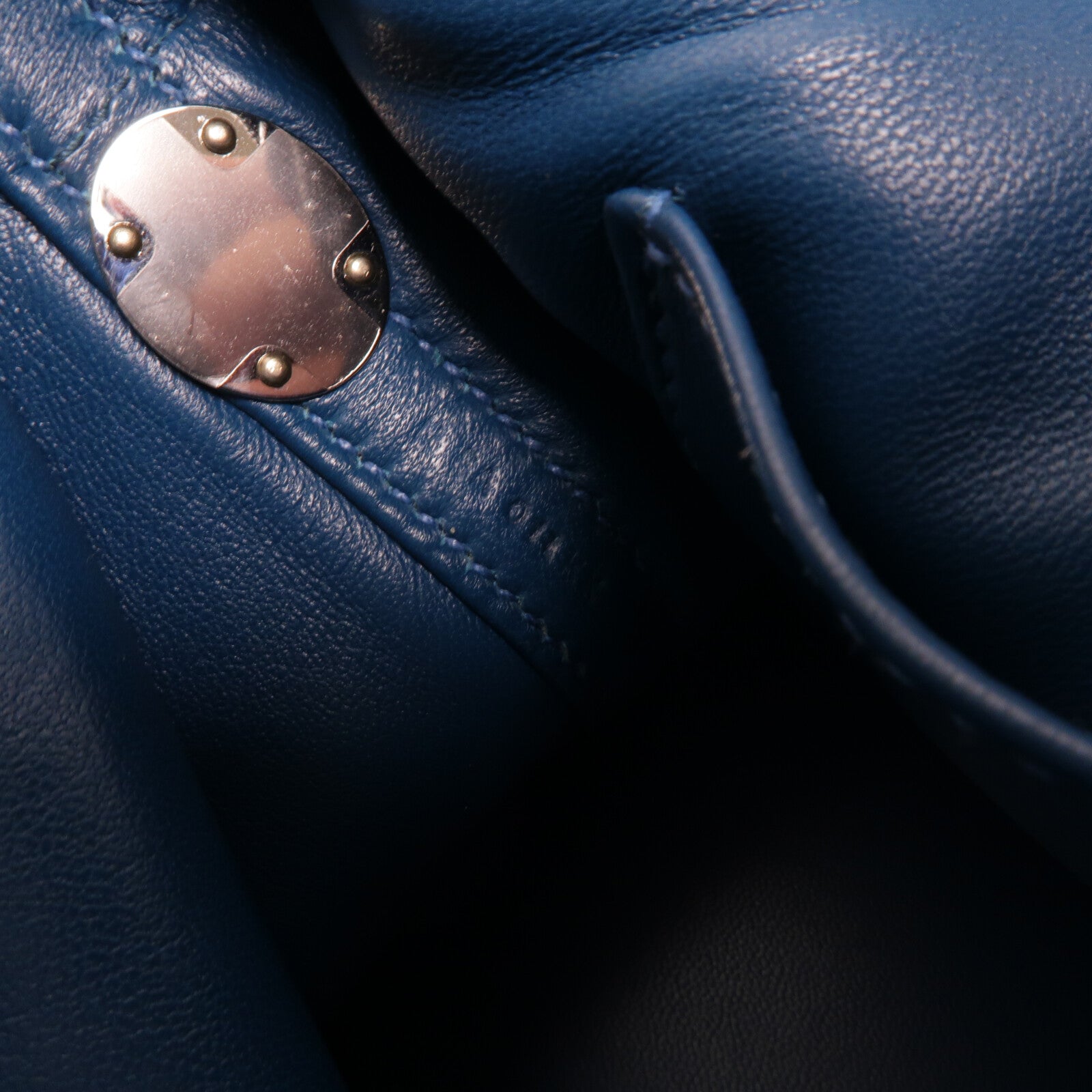 HERMES Togo皮革Bolide 31手挽袋Bleu Colvert