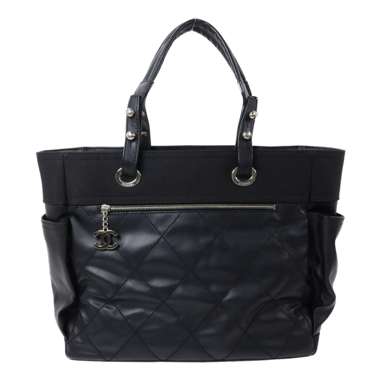 CHANEL 塗層帆布Paris Biarritz手挽袋