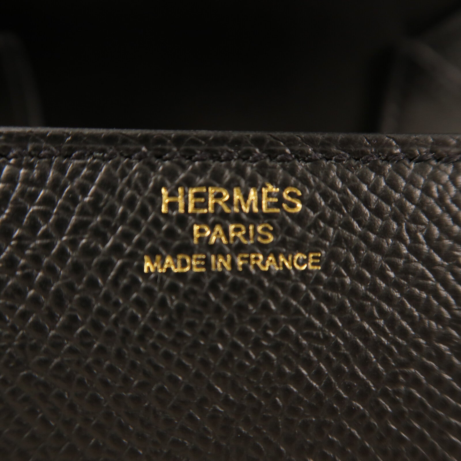 HERMES Epsom皮革Della金扣肩背袋Noir