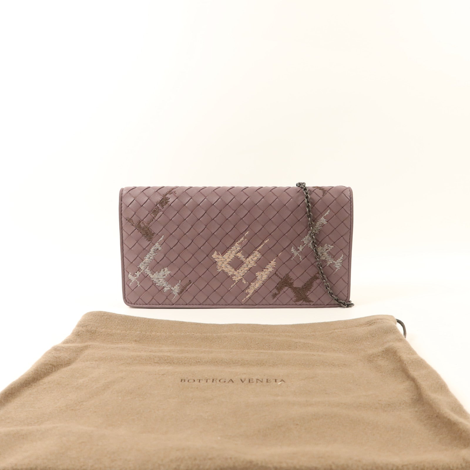 BOTTEGA VENETA 羊皮皮革Wallet On Chain鏈帶肩背袋