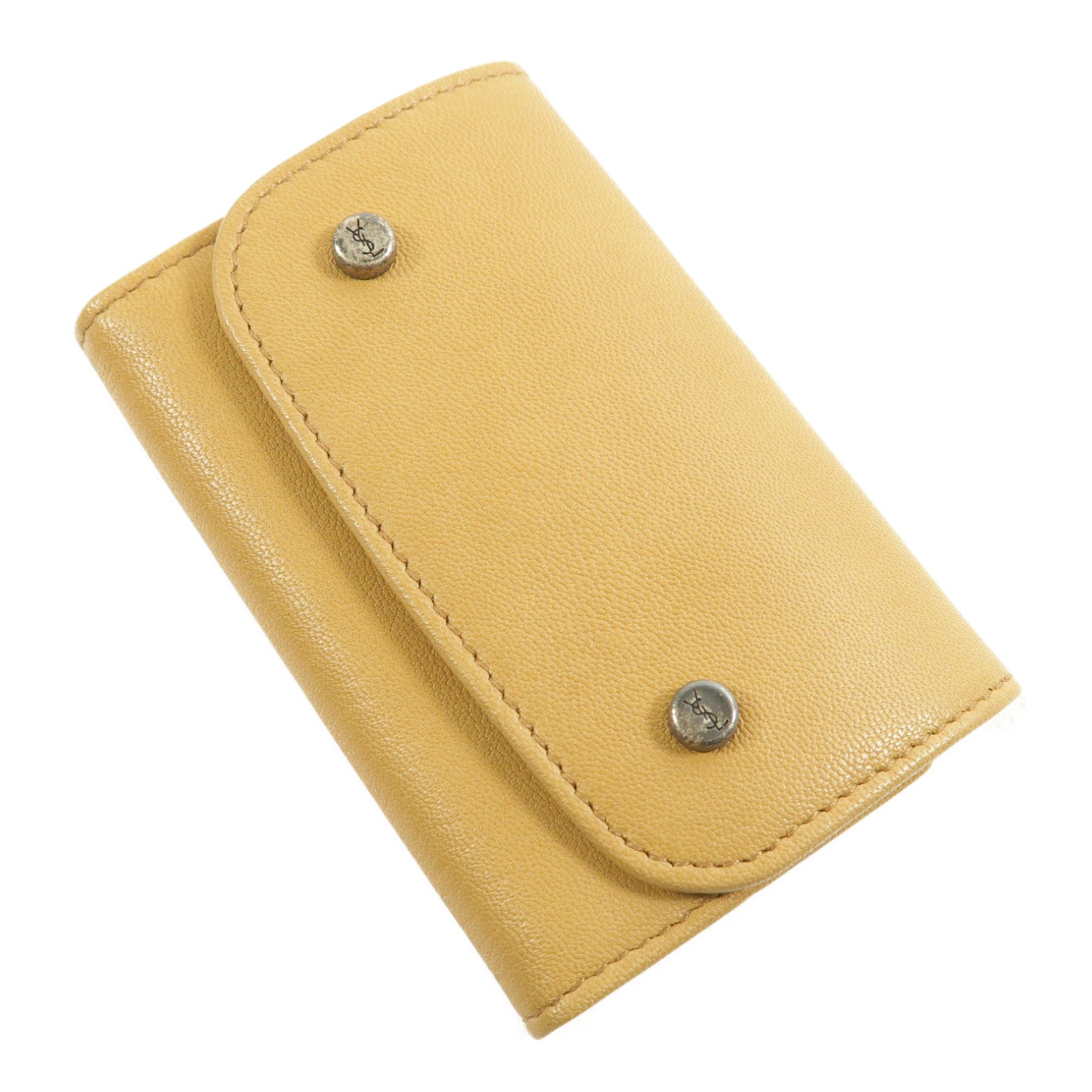 SAINT LAURENT 牛皮皮革Key Case銀扣鎖匙包