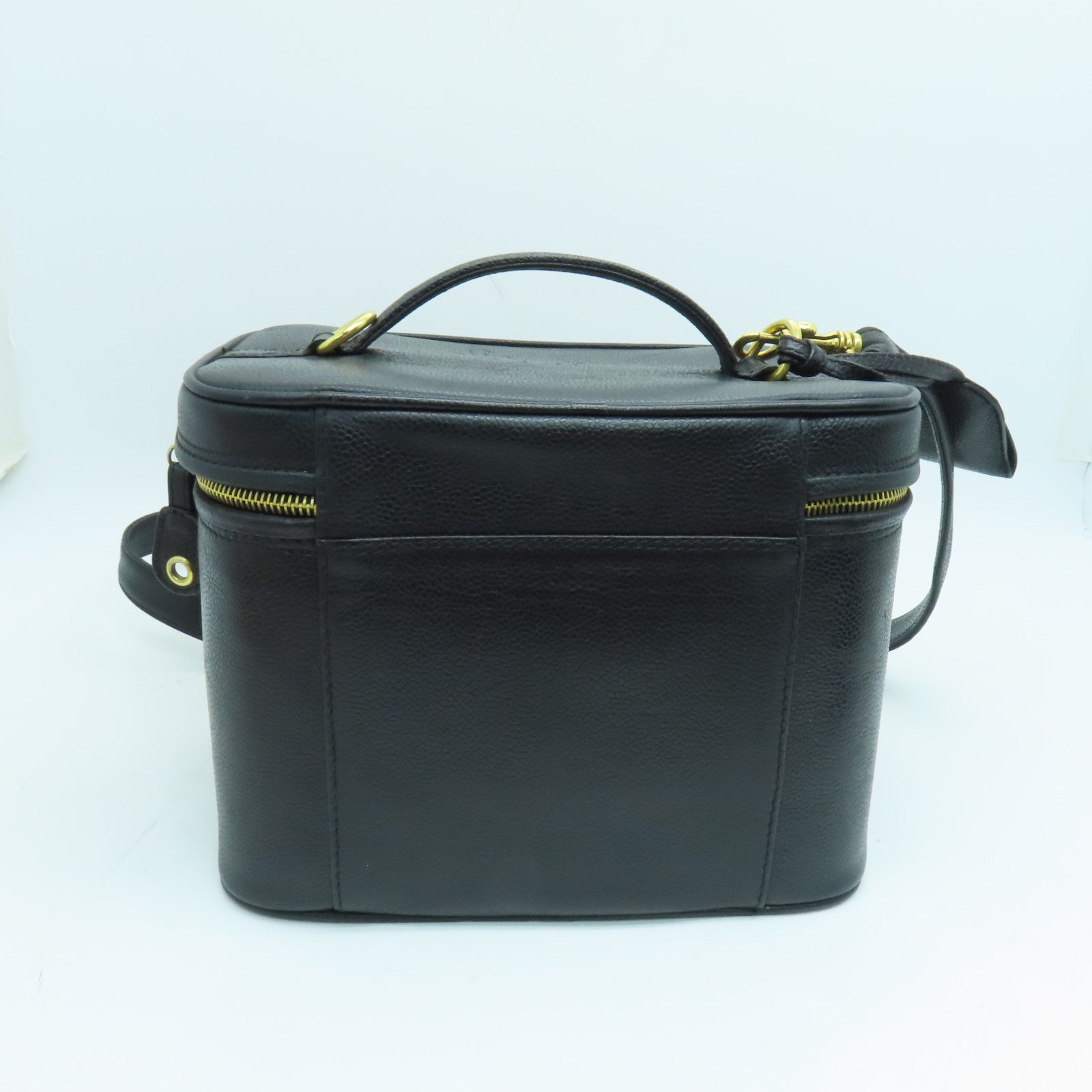 CHANEL 【清倉大減價】牛皮皮革Vintage Bag金扣手挽肩背兩用袋黑色