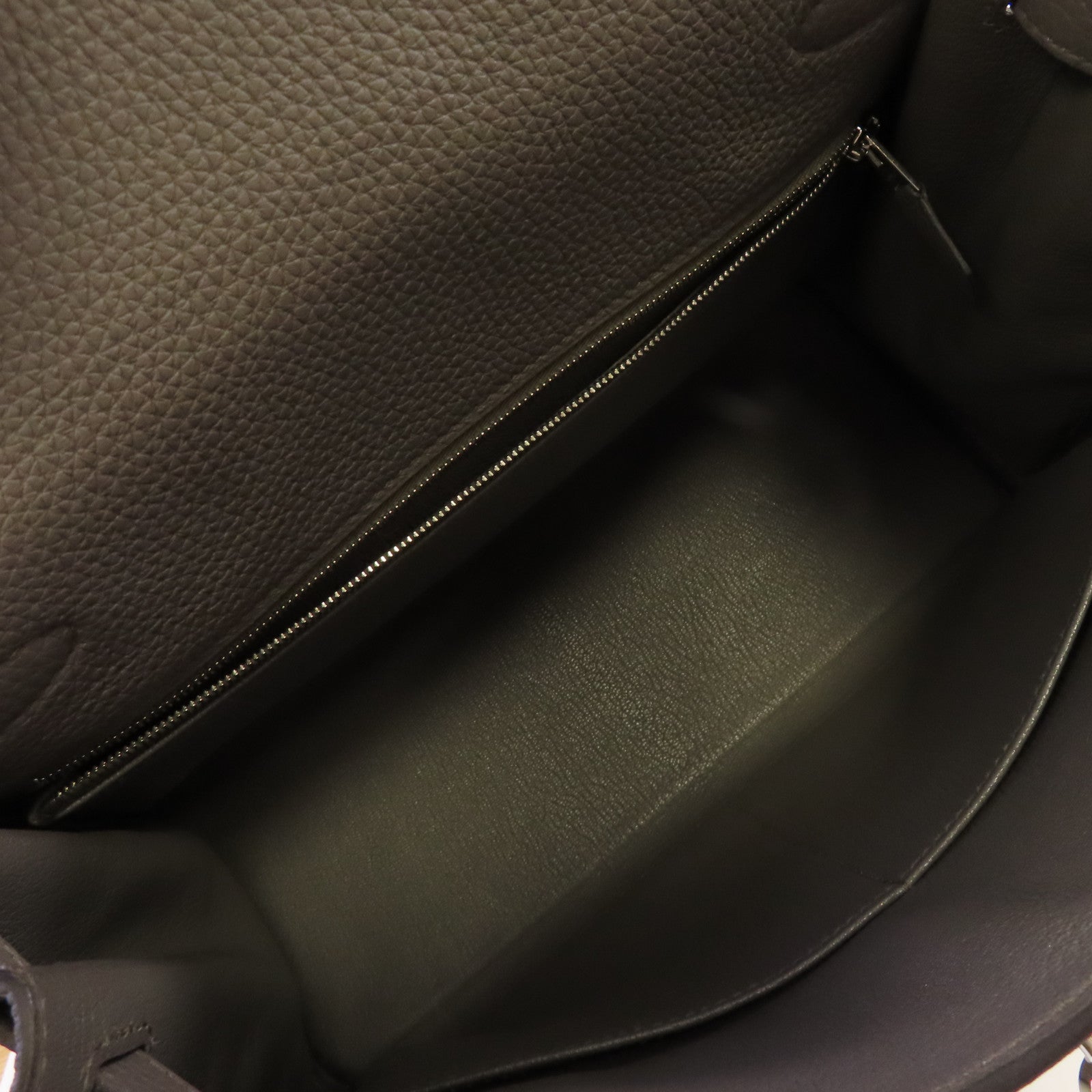 HERMES Togo皮革Kelly 28銀扣手挽肩背兩用袋Gris Etain錫器灰色