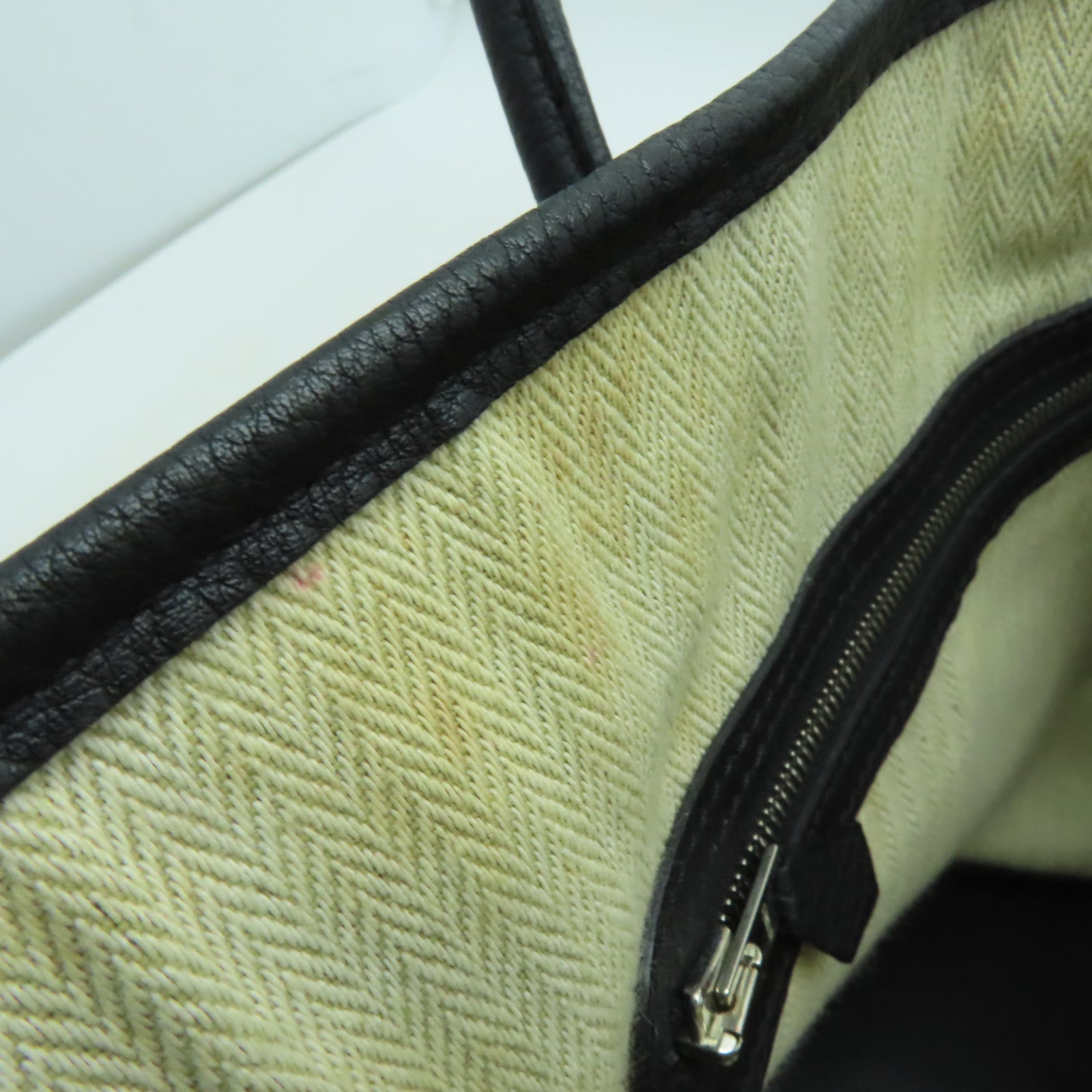 HERMES Negonda皮革Garden Party PM銀扣手挽袋Noir黑色