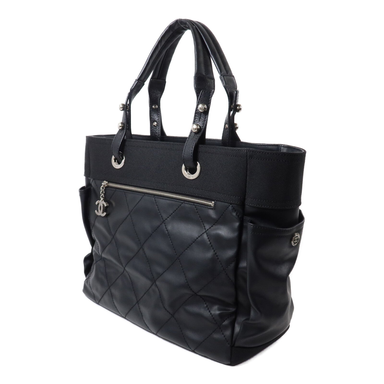 CHANEL 塗層帆布Paris Biarritz手挽袋