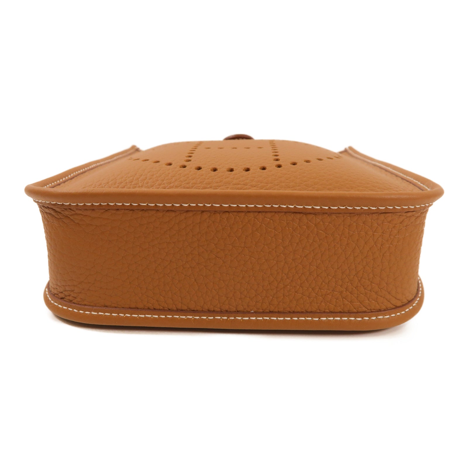 HERMES Clemence皮革EvelyneTPM金扣肩背袋Gold