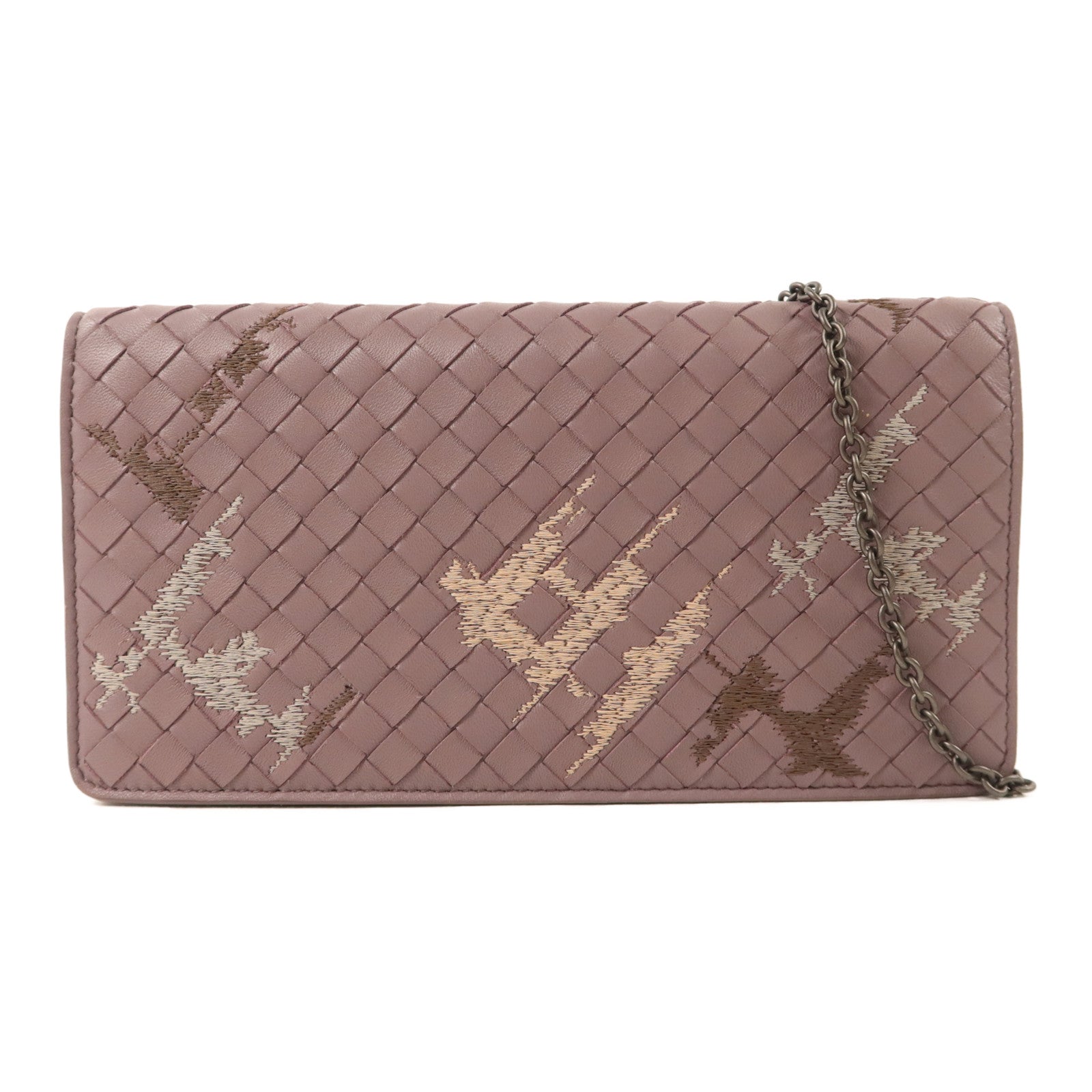 BOTTEGA VENETA 羊皮皮革Wallet On Chain鏈帶肩背袋