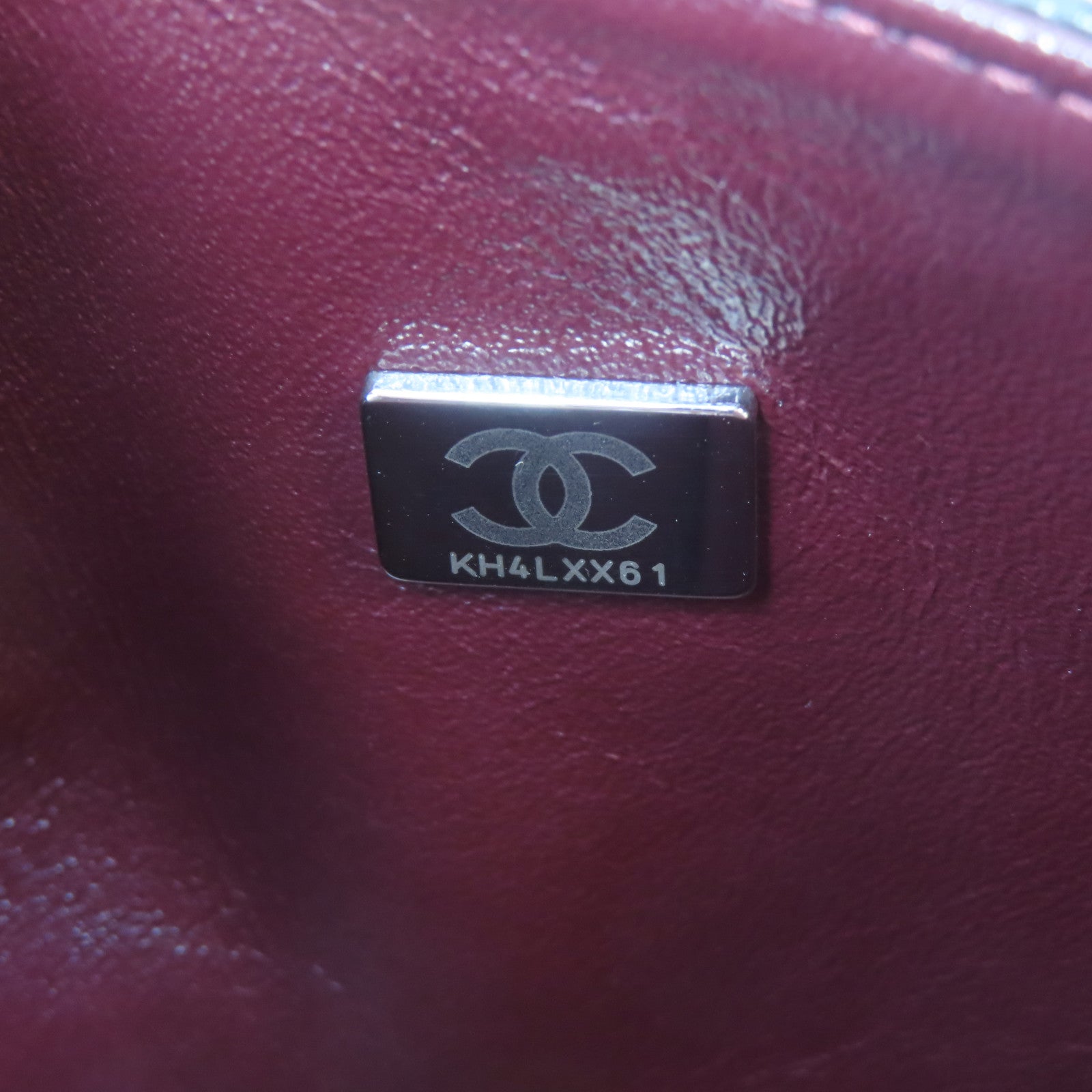 CHANEL 菱格牛皮皮革Classic 23銀扣鏈帶肩背袋黑色