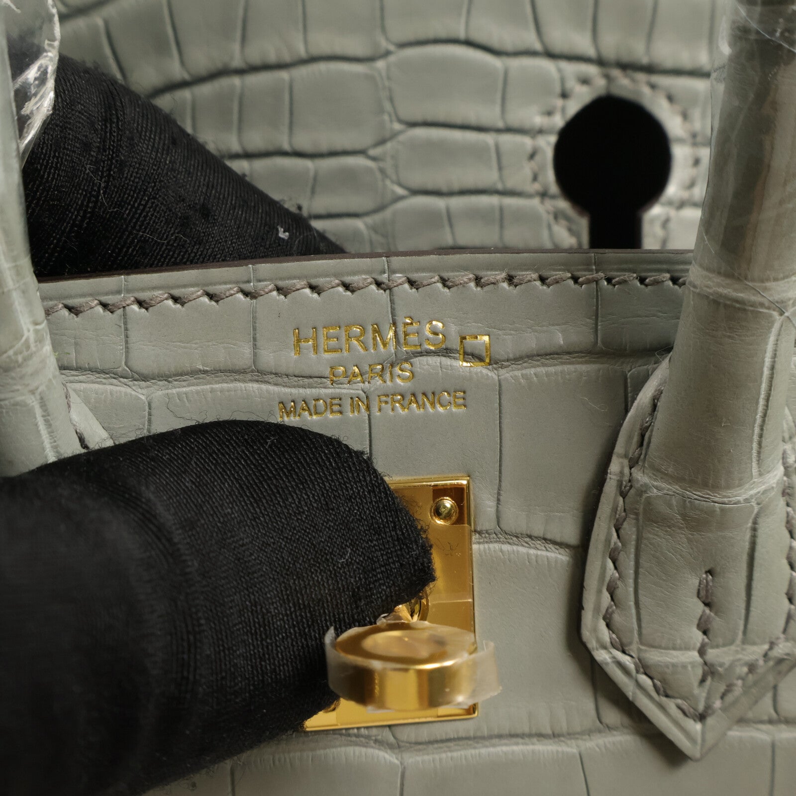 HERMES 鱷魚皮革Birkin 20手挽袋