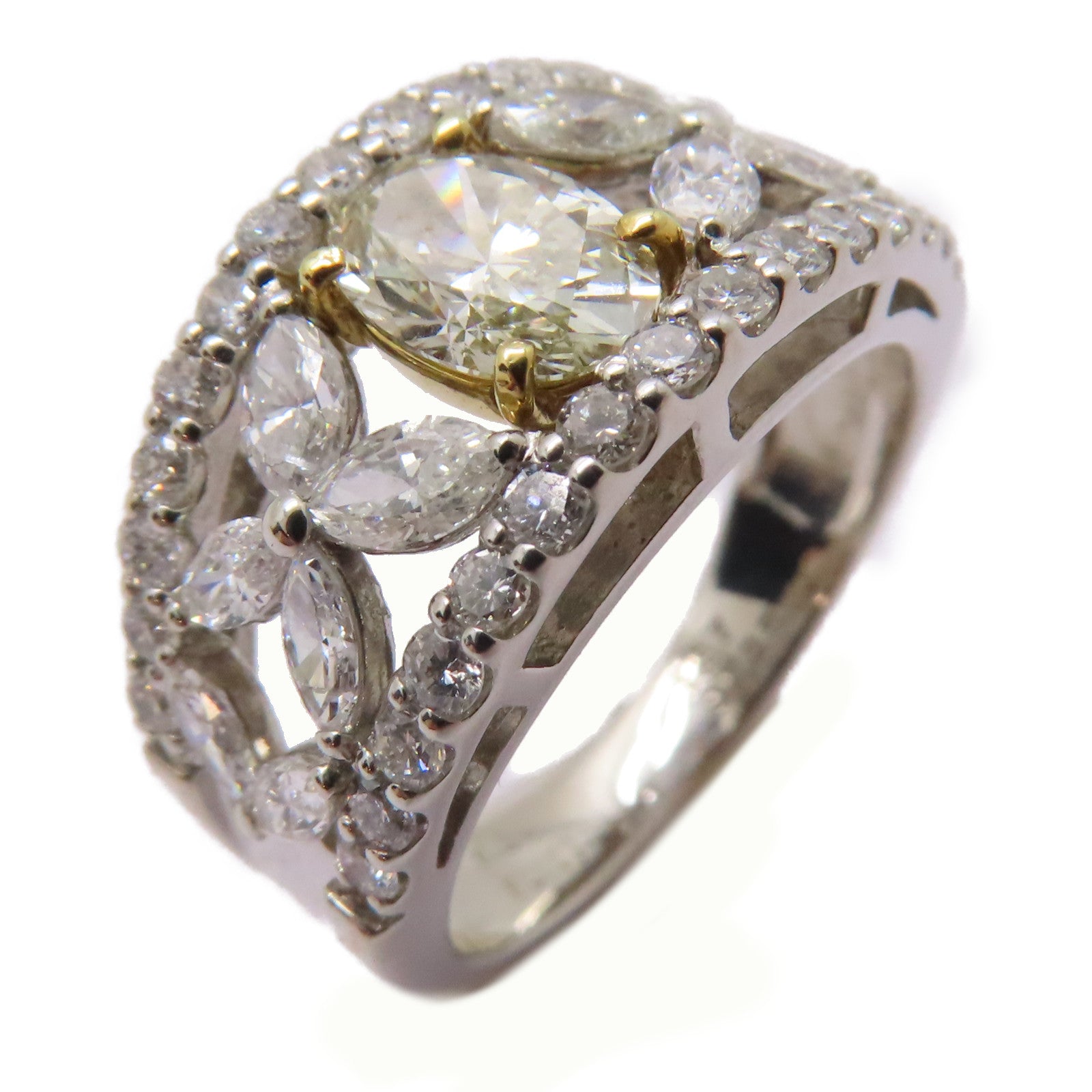 JEWELRY 【激減優惠】18K黃金/PT900鉑金Diamond Ring 0.725ct/1.37ct鑽石戒指US#6