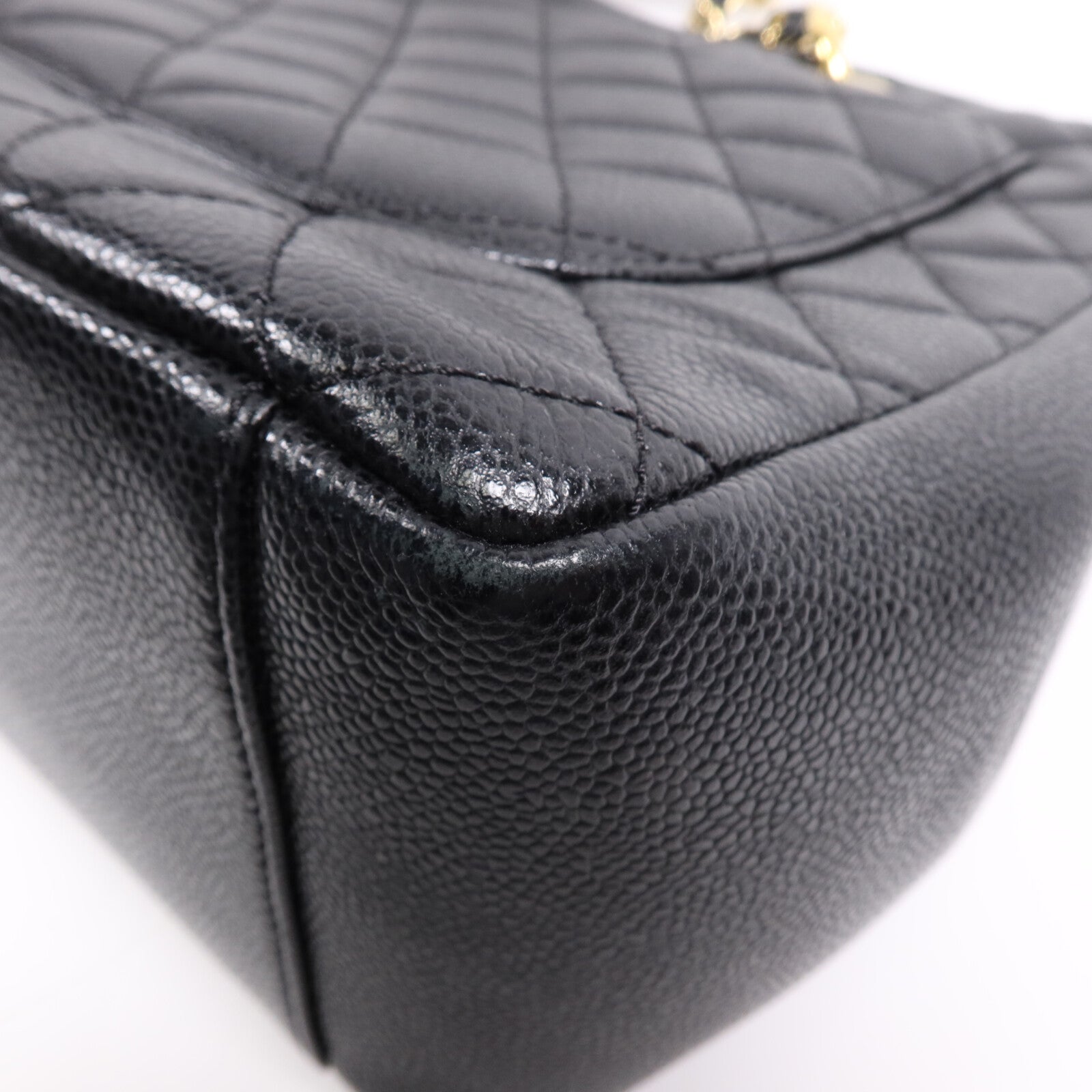CHANEL 牛皮皮革GST Grand Shopping Tote Bag鏈帶肩背袋
