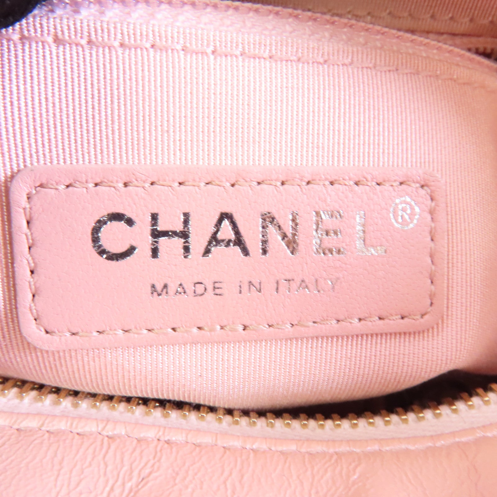 CHANEL Aged Calf皮革Gabrielle Small金扣/銀扣鏈帶肩背袋粉紅色