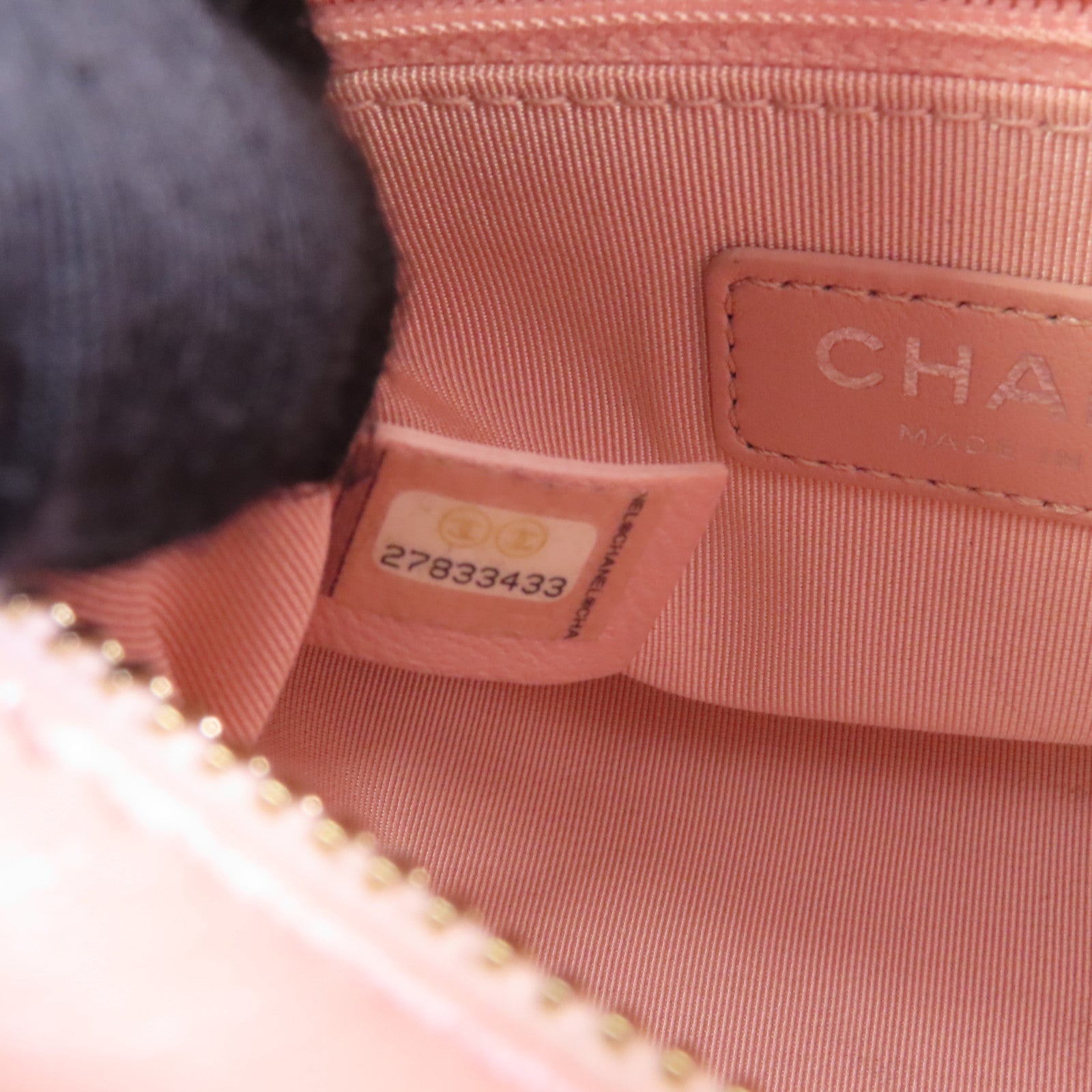 CHANEL Aged Calf皮革Gabrielle Small金扣/銀扣鏈帶肩背袋粉紅色