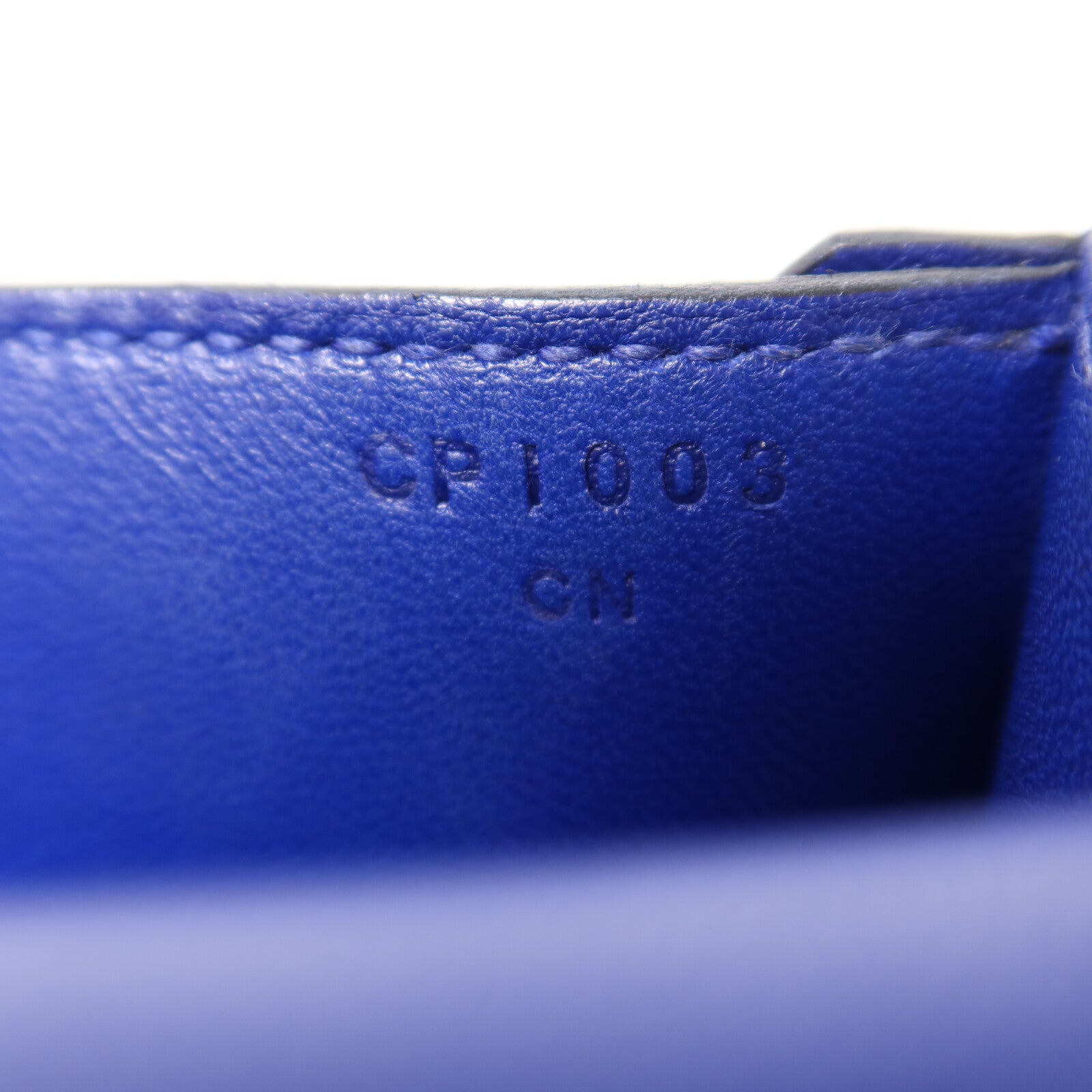 HERMES Chevre皮革Verrou Mini銀扣鏈帶肩背袋Bleu Electrique