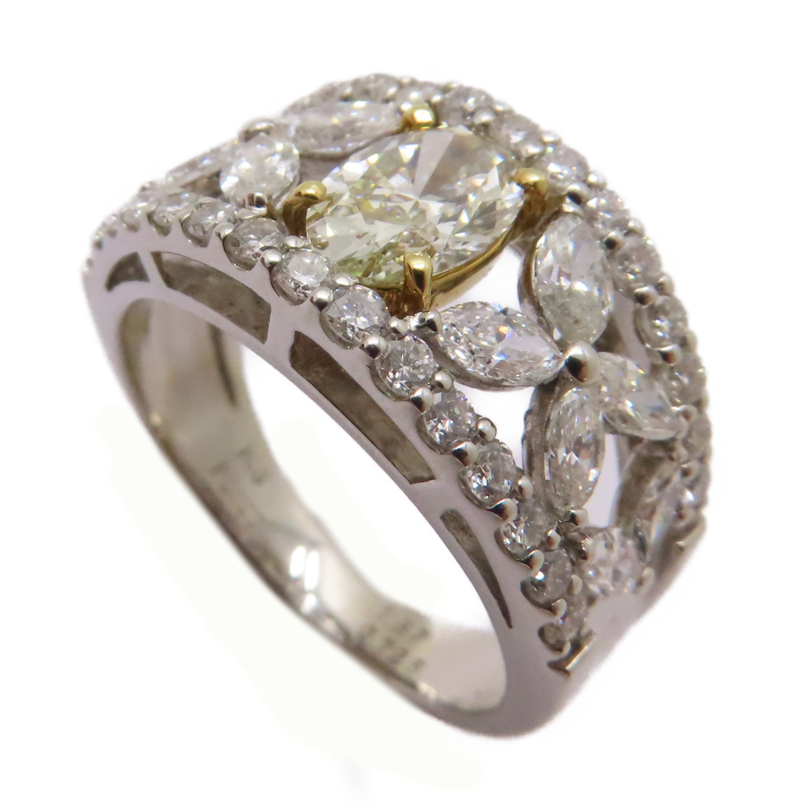 JEWELRY 【激減優惠】18K黃金/PT900鉑金Diamond Ring 0.725ct/1.37ct鑽石戒指US#6