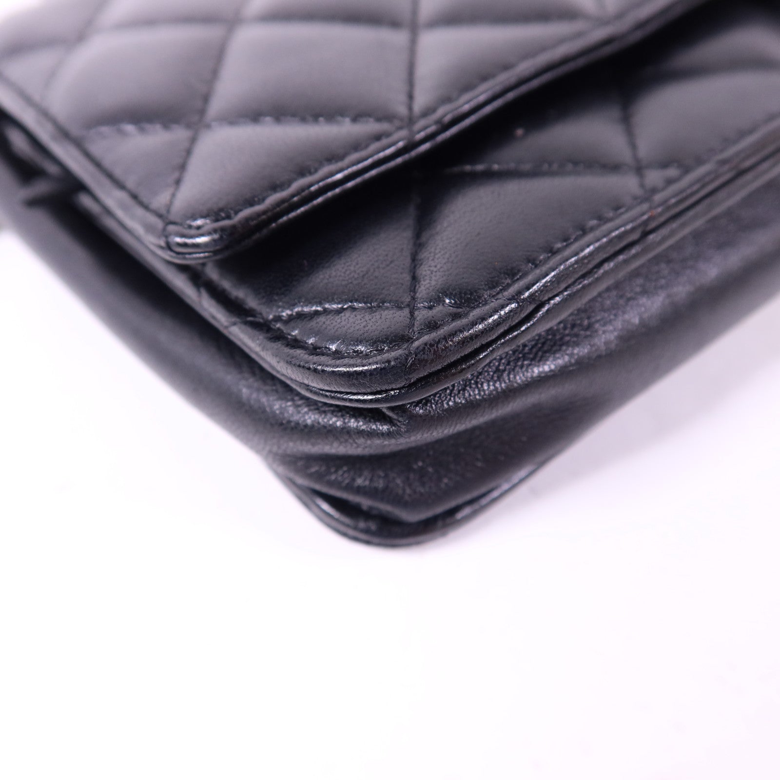 CHANEL 羊皮皮革WOC Wallet On Chain銀扣鏈帶肩背袋
