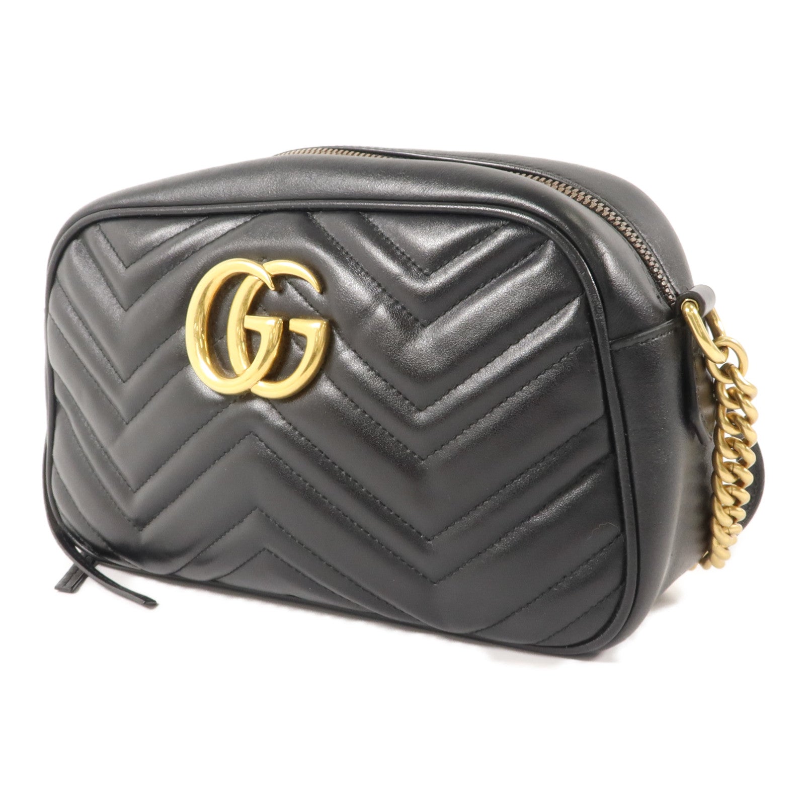 GUCCI 牛皮皮革GG Marmont Shoulder Bag鏈帶肩背袋