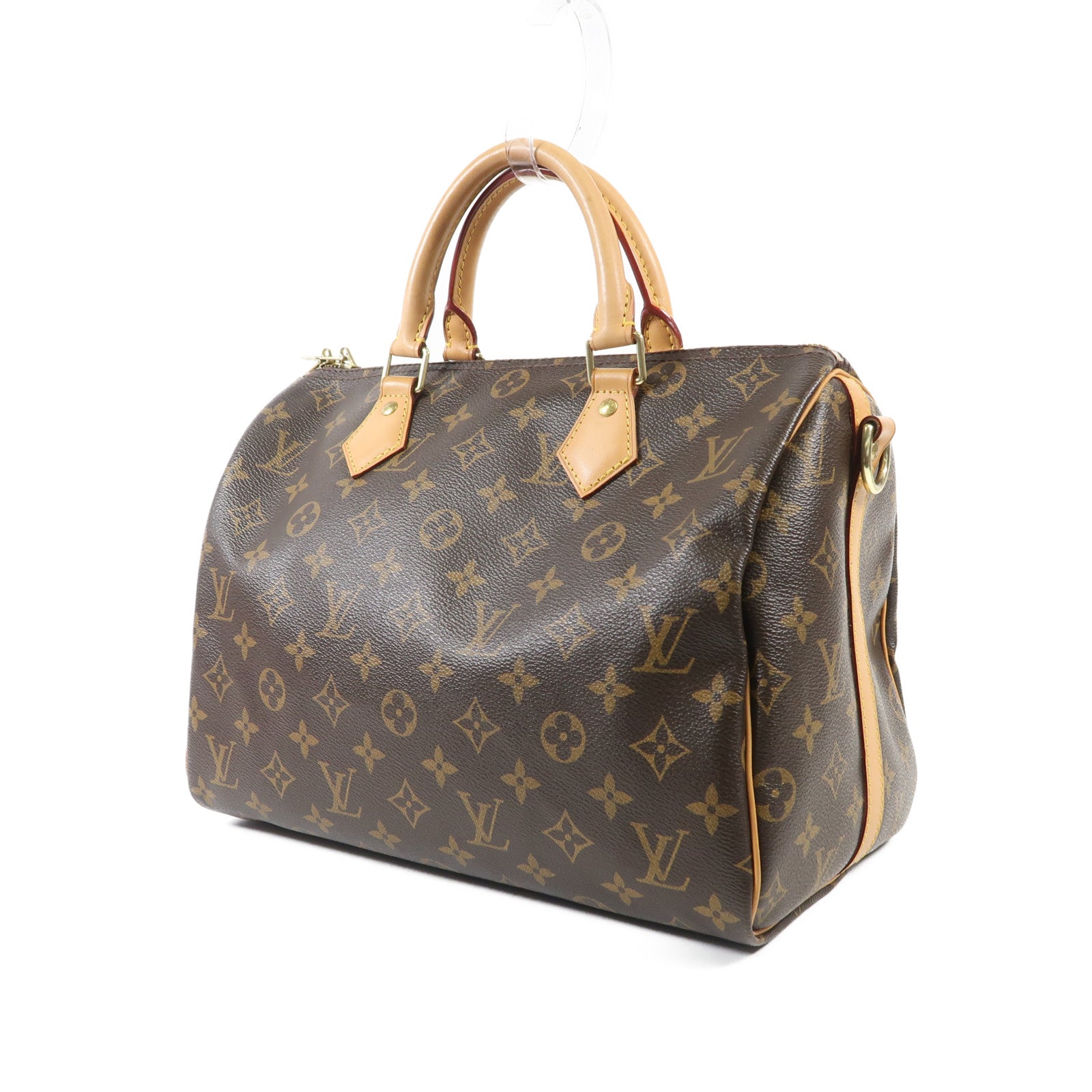 LOUIS VUITTON Monogram Speedy Bandouliere 30金扣手挽肩背兩用袋