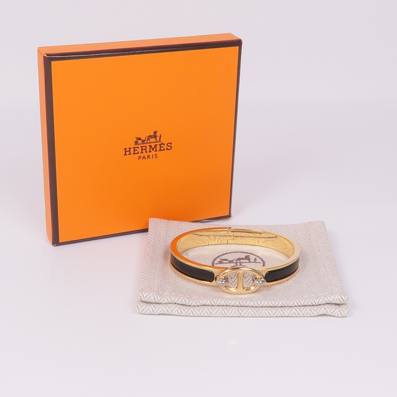 HERMES 搪瓷/金屬Mini Clic Chaine D Ancre手鐲