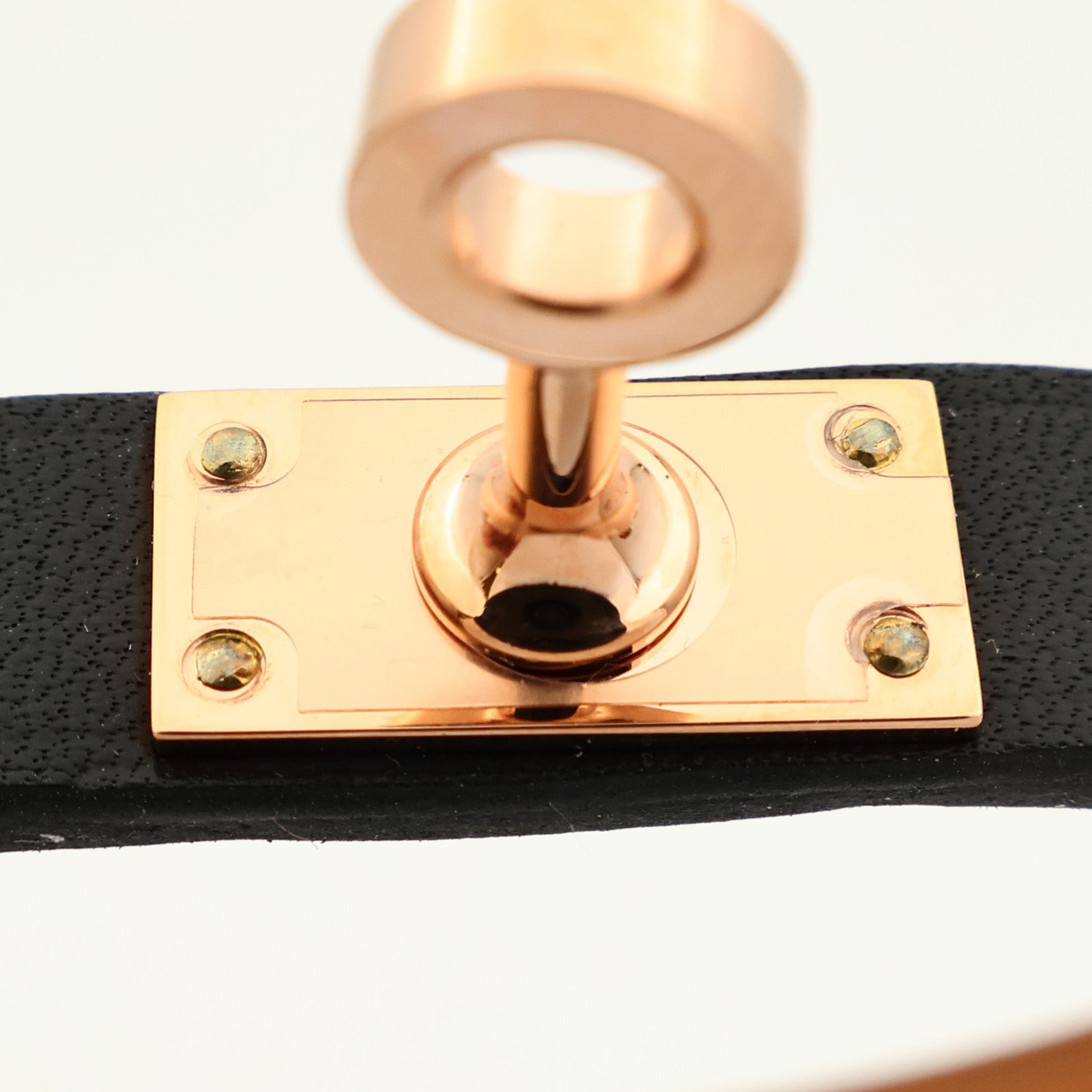 HERMES Swift皮革Mini Kelly Double Tour金扣手鏈Noir