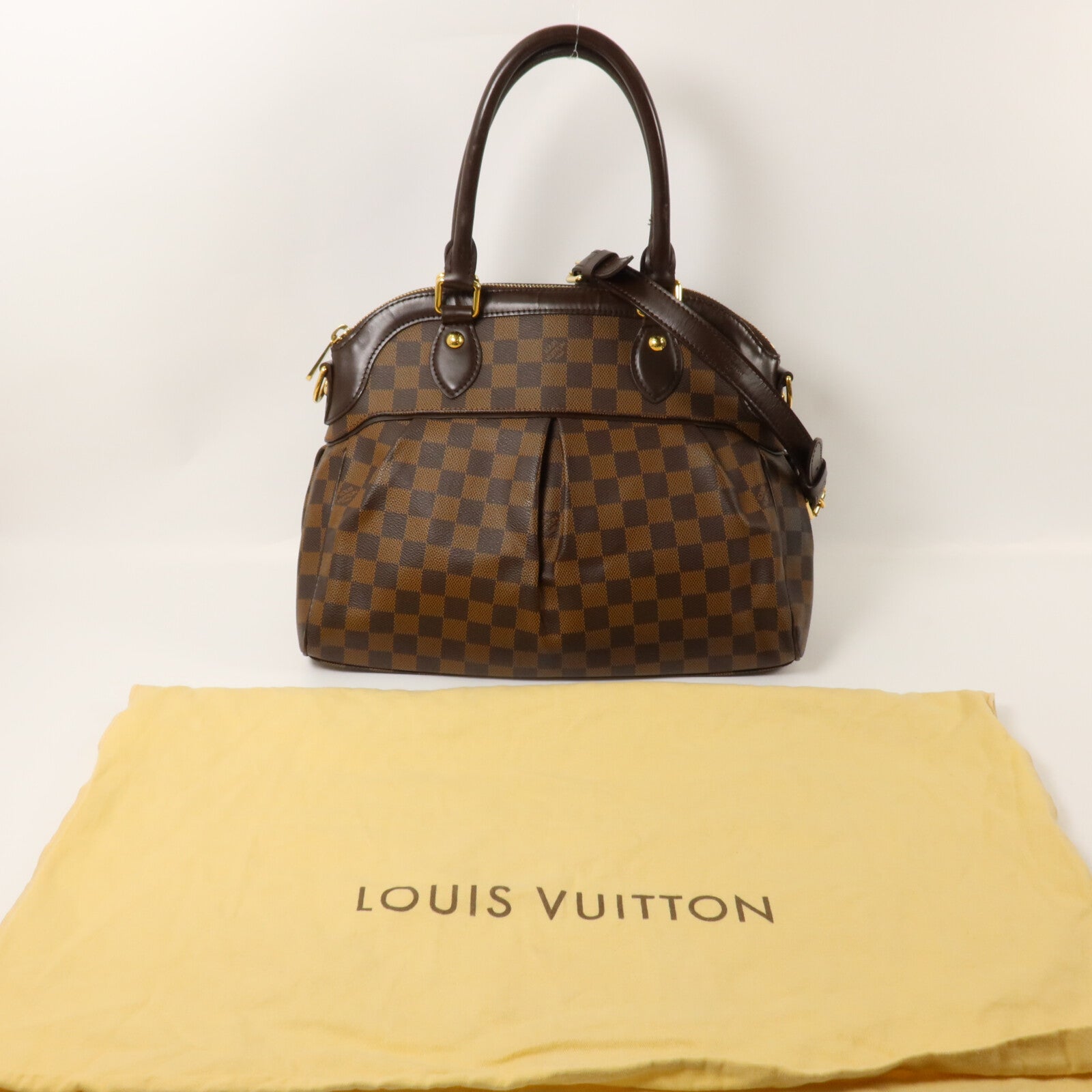 LOUIS VUITTON Damier Trevi PM手挽肩背兩用袋