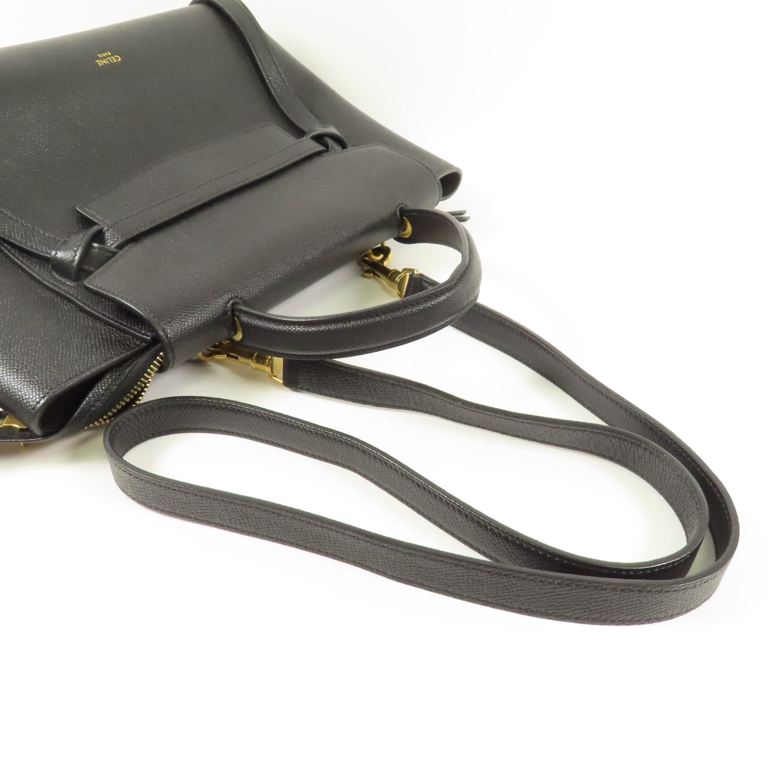 CELINE 牛皮皮革Mirco Belt Bag金扣手挽肩背兩用袋