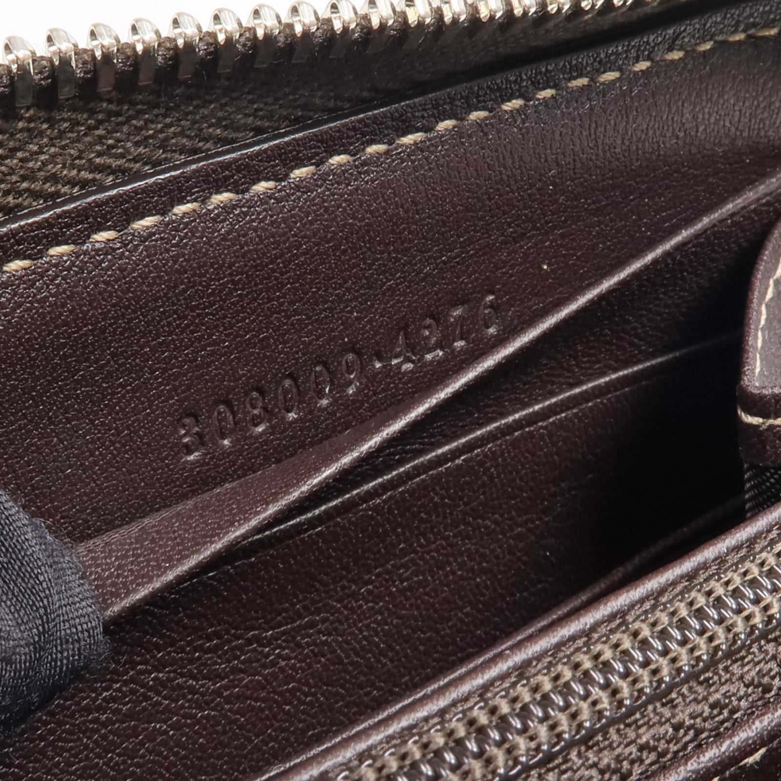 GUCCI 塗層帆布Long Wallet銀扣長錢包